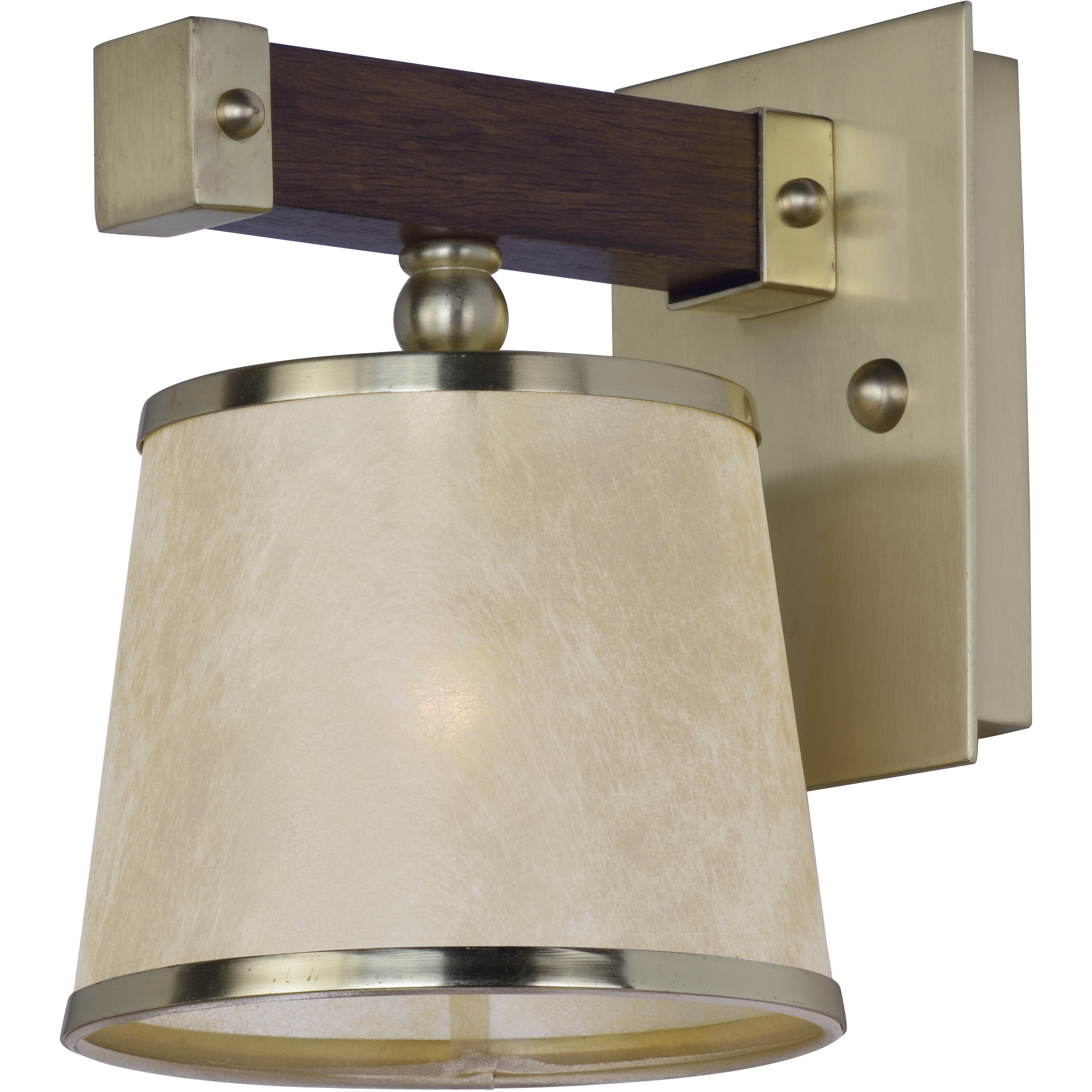Maritime 1 Light 7.25 inch Antique Pecan and Satin Brass Wall Sconce Wall Light