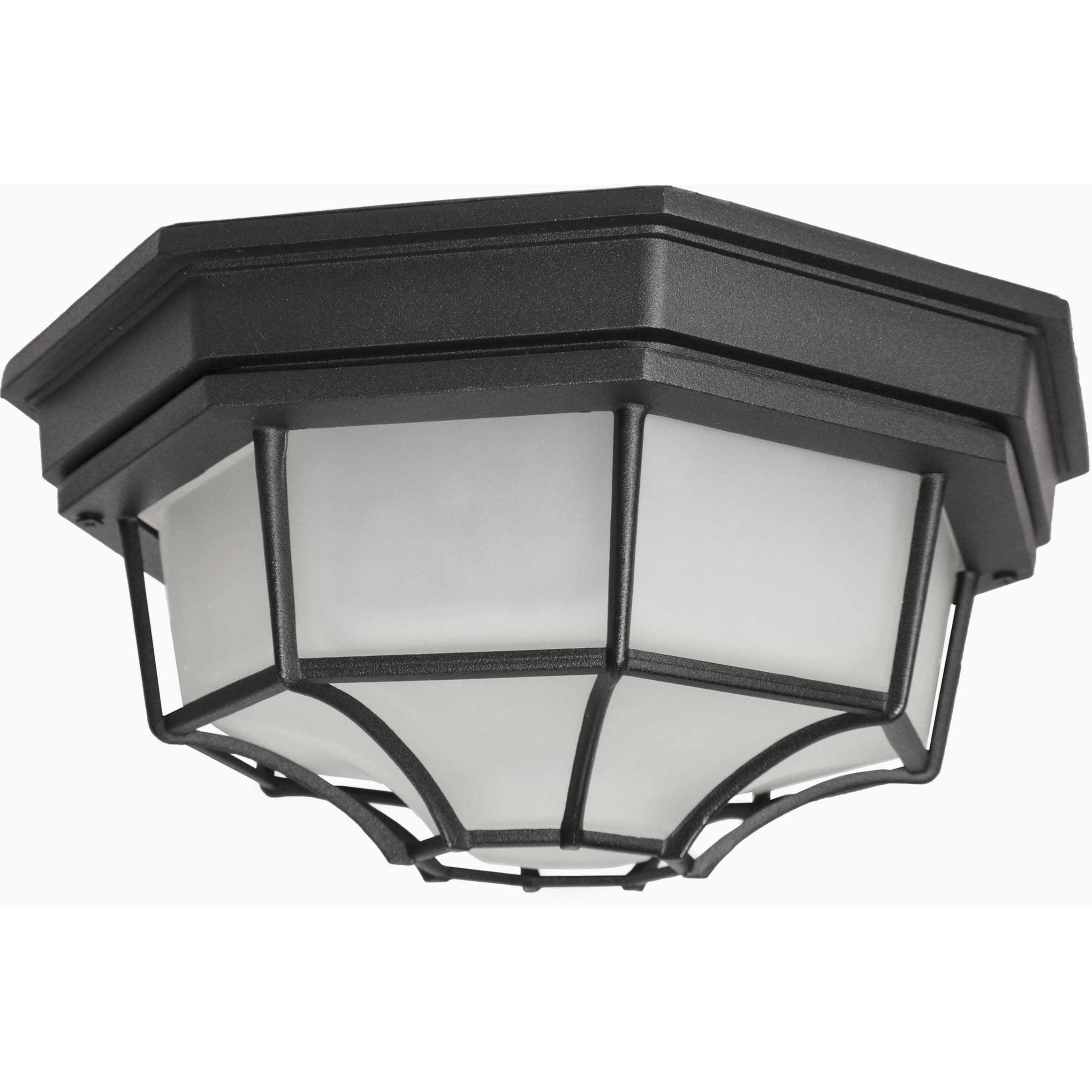 Crown Hill 2 Light 10.75 inch Black Outdoor Flush Mount