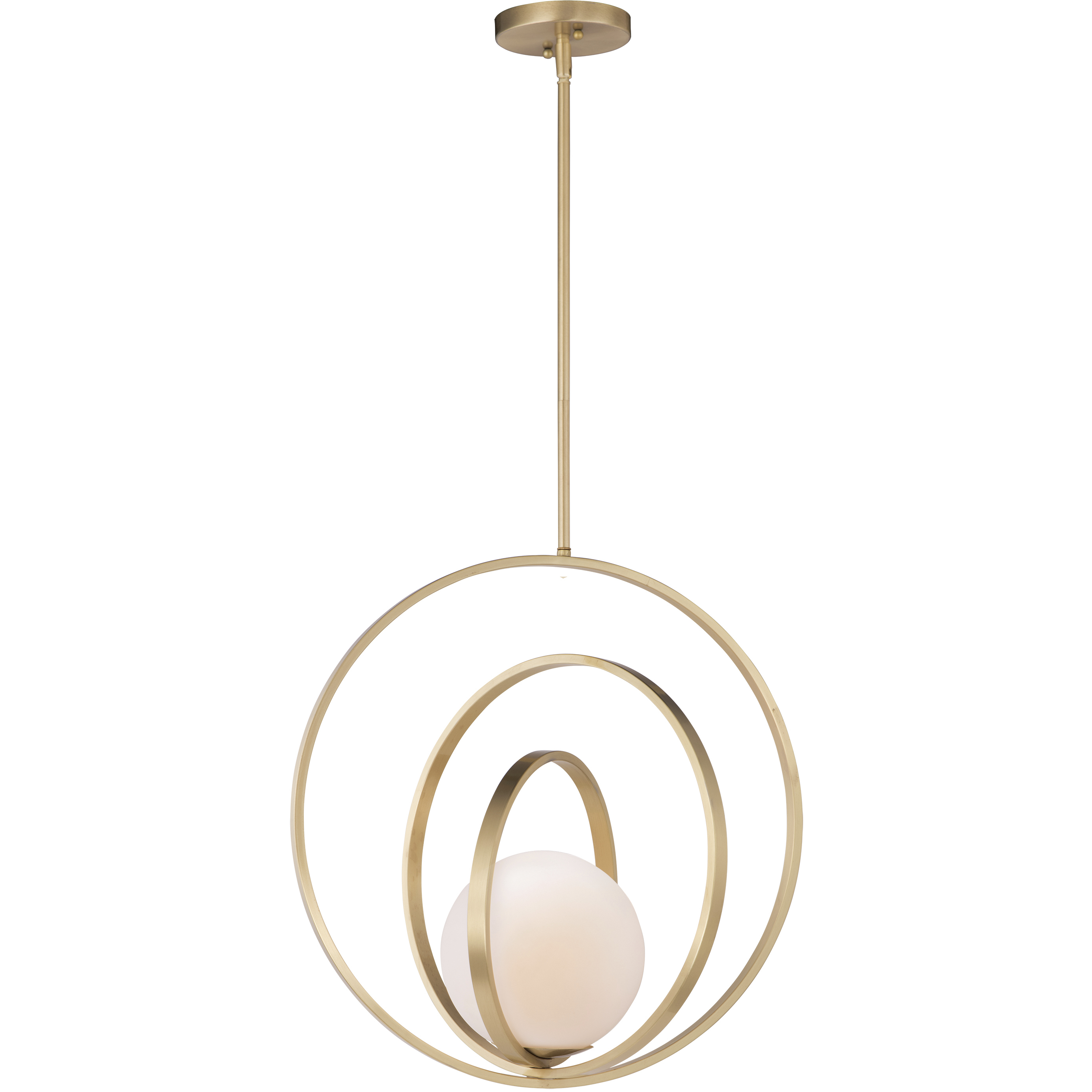 Coronet 1 Light 20.5 inch Satin Brass Single Pendant Ceiling Light