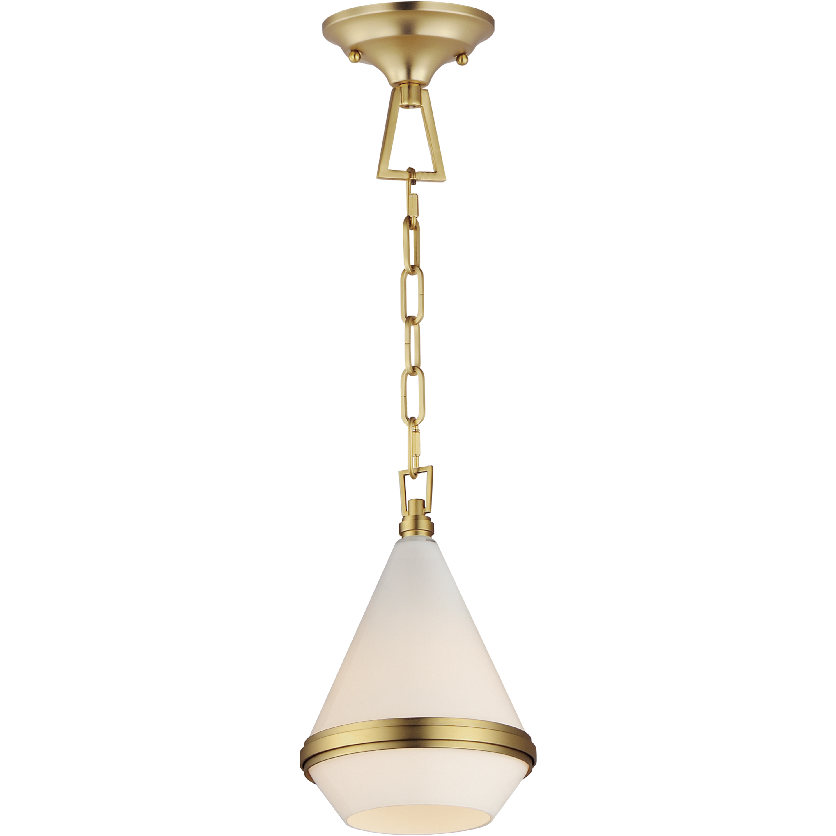 Giza 1 Light 7.5 inch Satin Brass Mini Pendant Ceiling Light