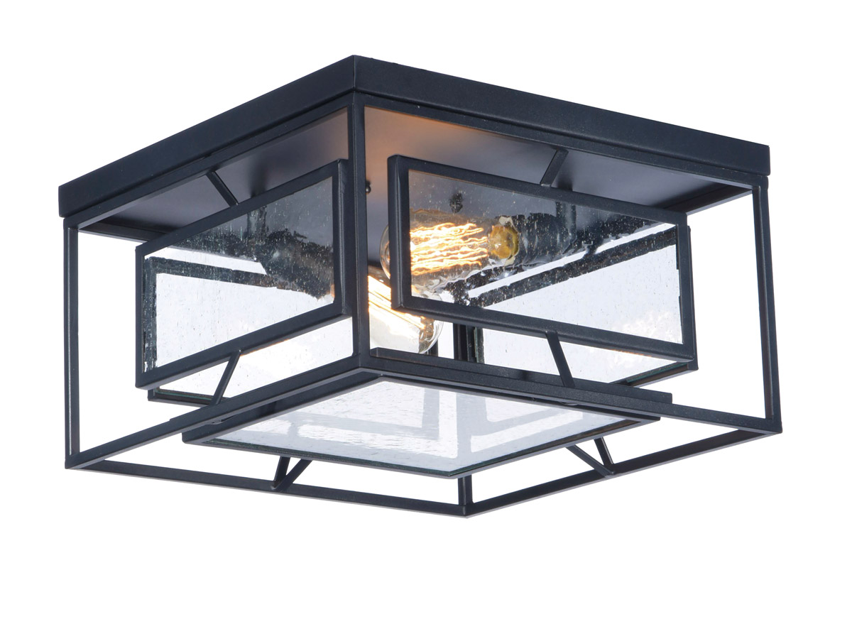 Maxim 21670CDBK Era 2 Light 16 inch Black Flush Mount Ceiling Light in Medium Base Incandescent
