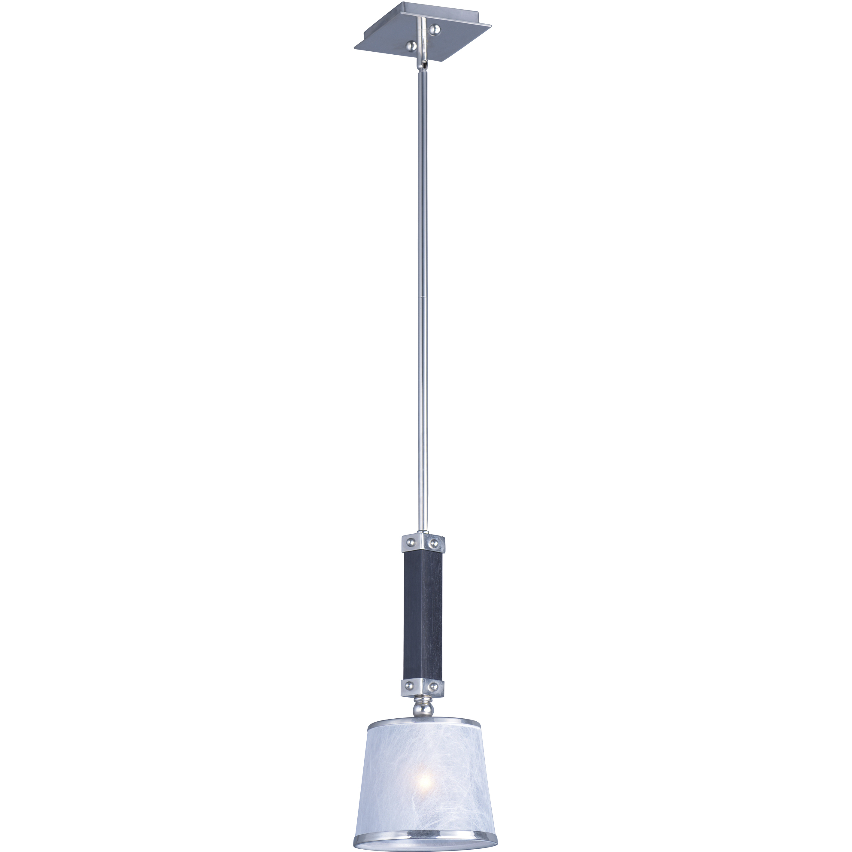 Maritime 1 Light 7.5 inch Wenge and Polished Nickel Mini Pendant Ceiling Light