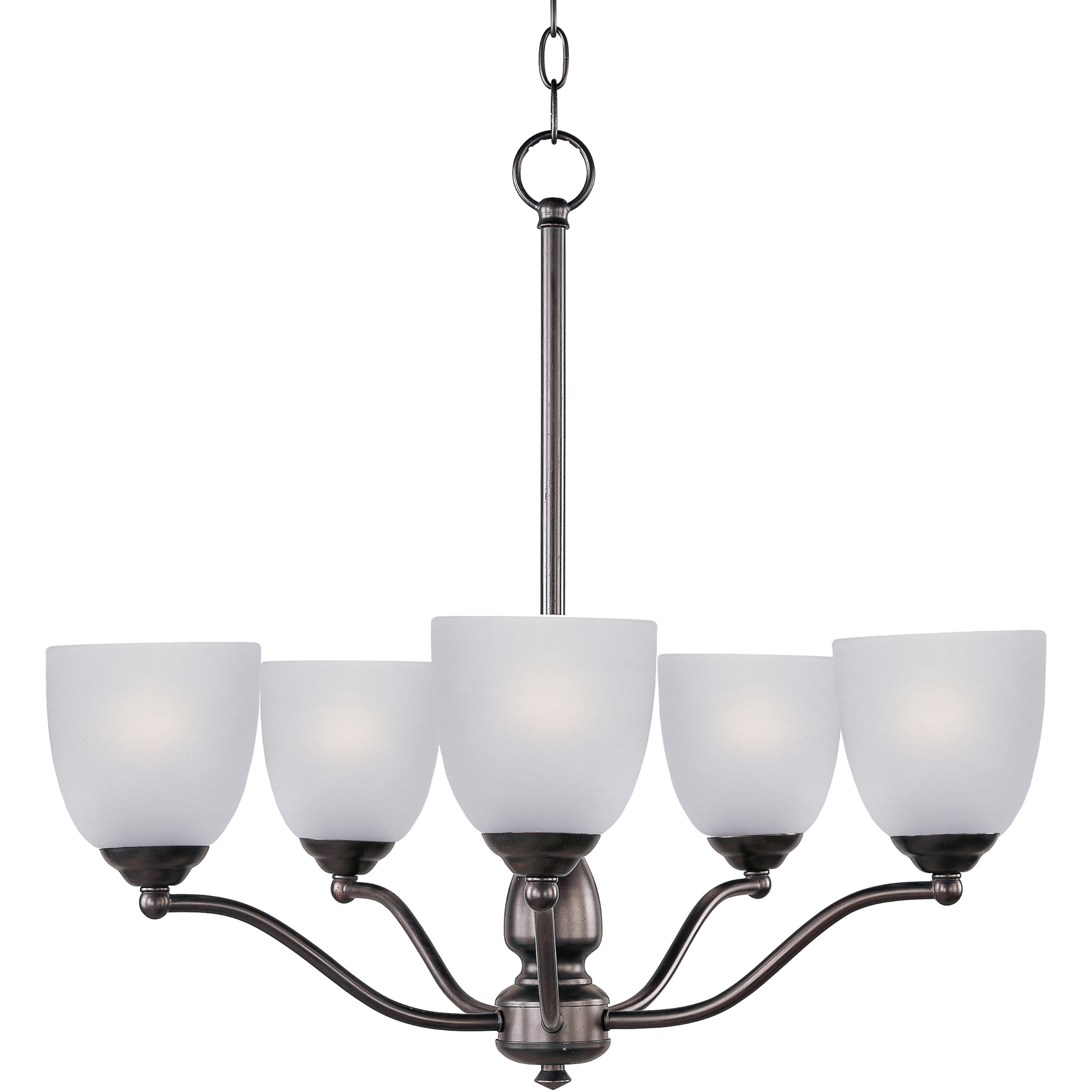 Stefan 5 Light 25 inch Oil Rubbed Bronze Single-Tier Chandelier Ceiling Light
