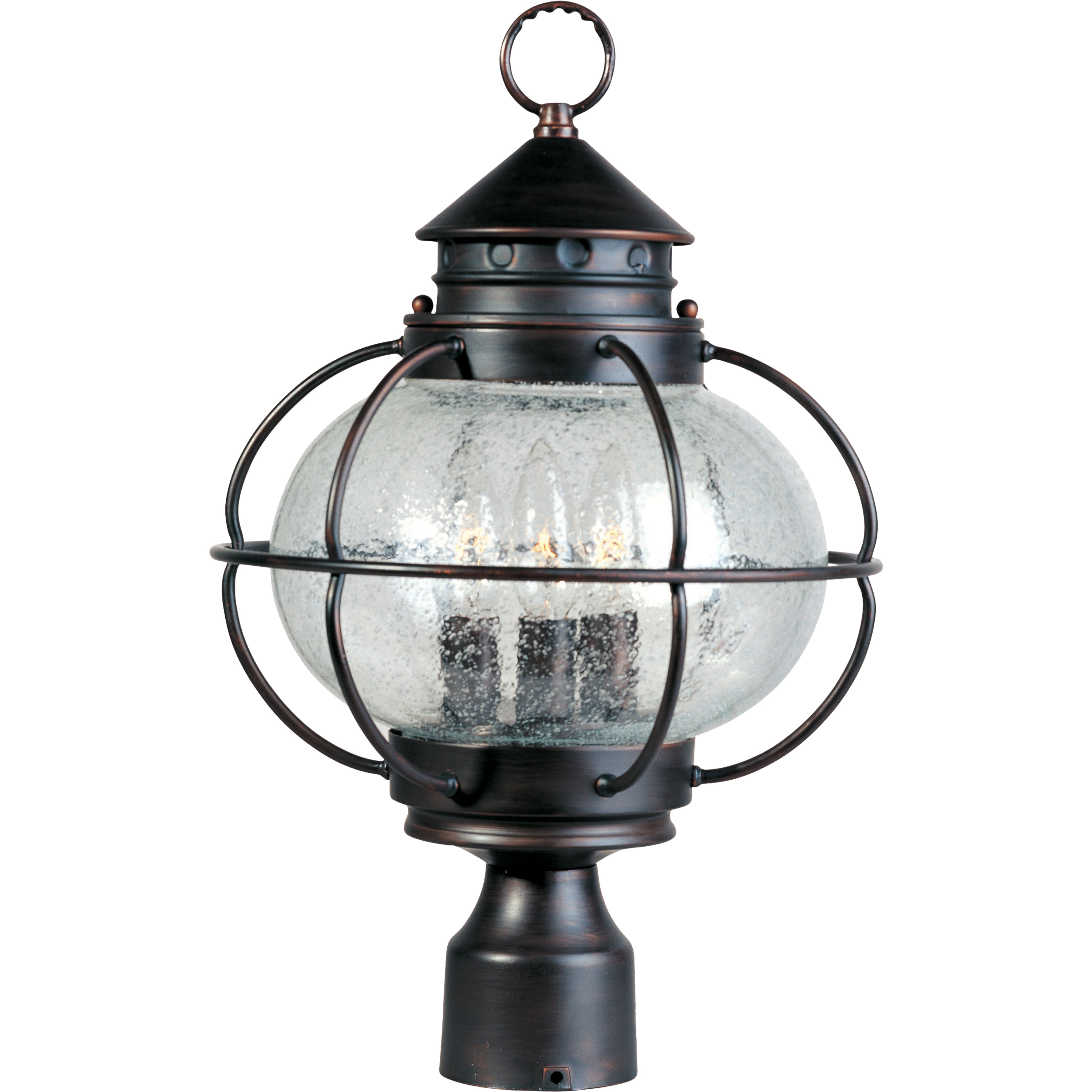 Portsmouth 3 Light 16 inch Oil Rubbed Bronze Outdoor Pole/Post Mount