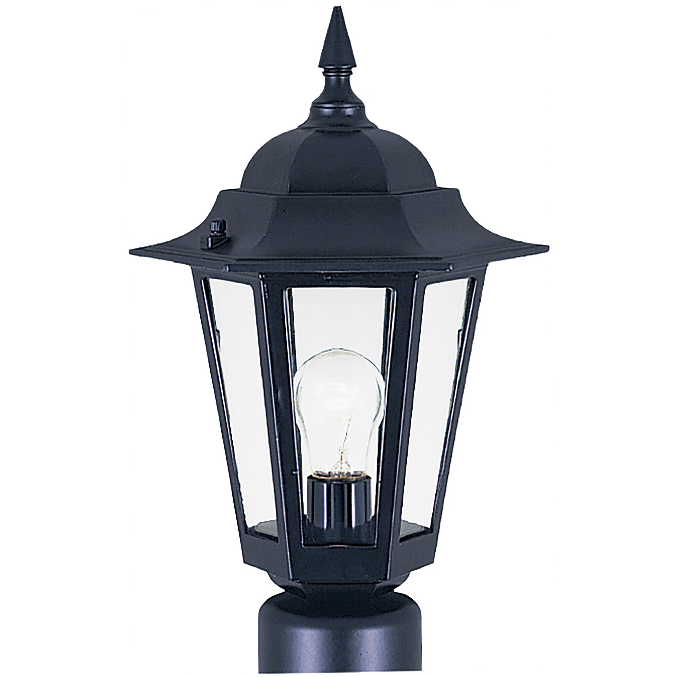 Builder Cast 1 Light 15.25 inch Black Outdoor Pole/Post Mount