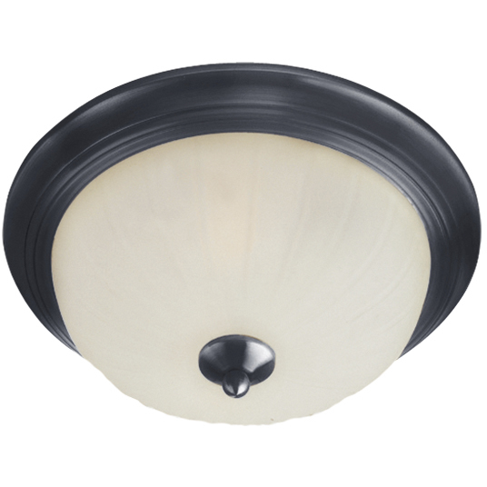Essentials - 583x 1 Light 11.5 inch Black Flush Mount Ceiling Light