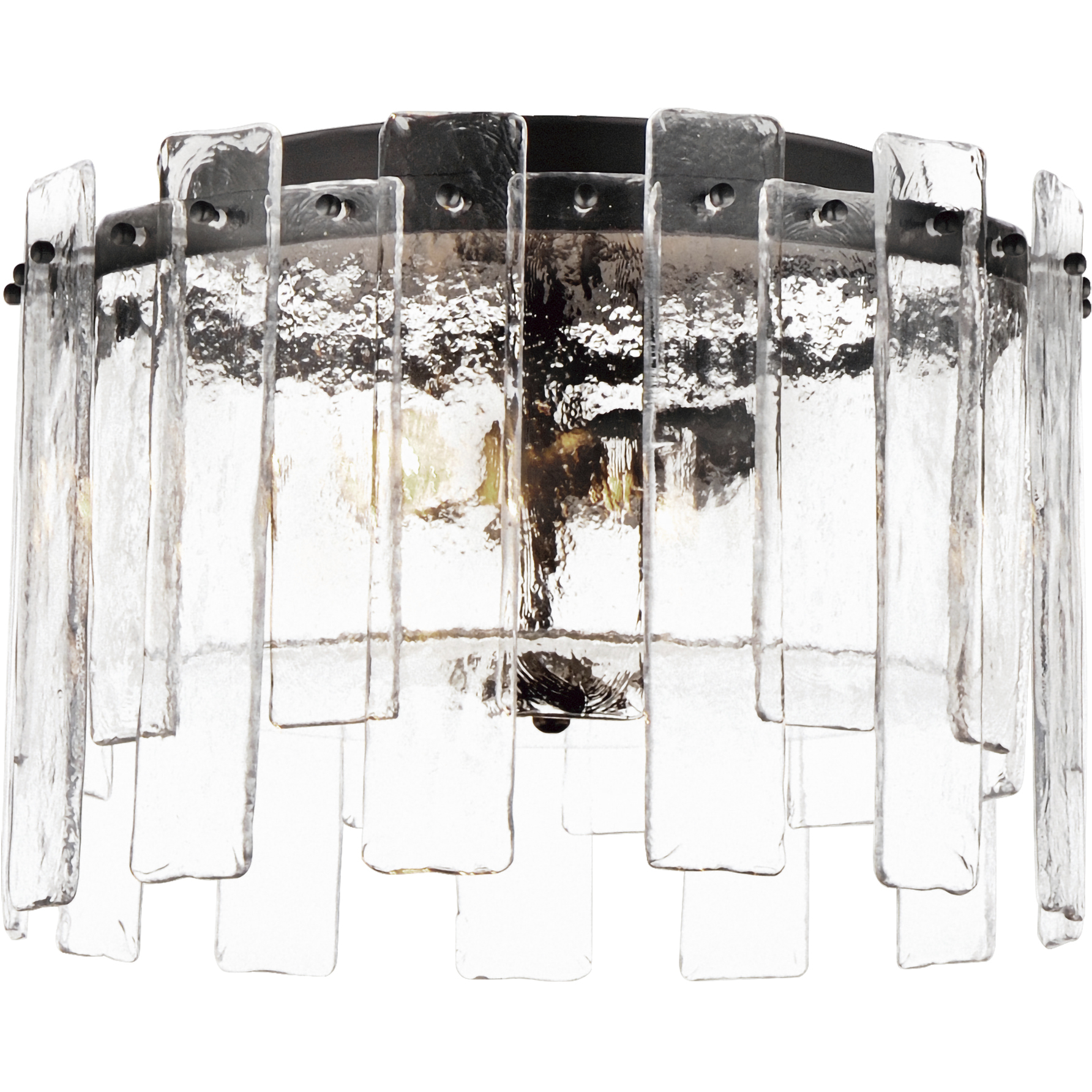 Warren 2 Light 14.5 inch Dark Bronze Flush Mount Ceiling Light