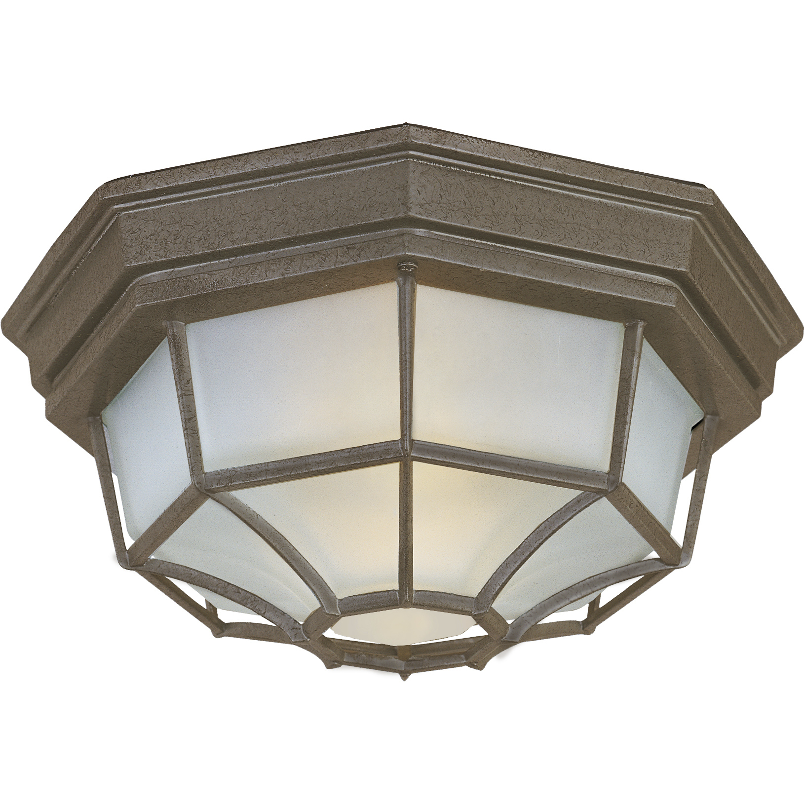 Crown Hill 2 Light 10.75 inch Rust Patina Outdoor Flush Mount