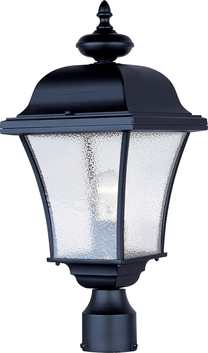 Maxim 1065BK Senator 1 Light 20 inch Black Outdoor Pole/Post Lantern, image size:707x1200