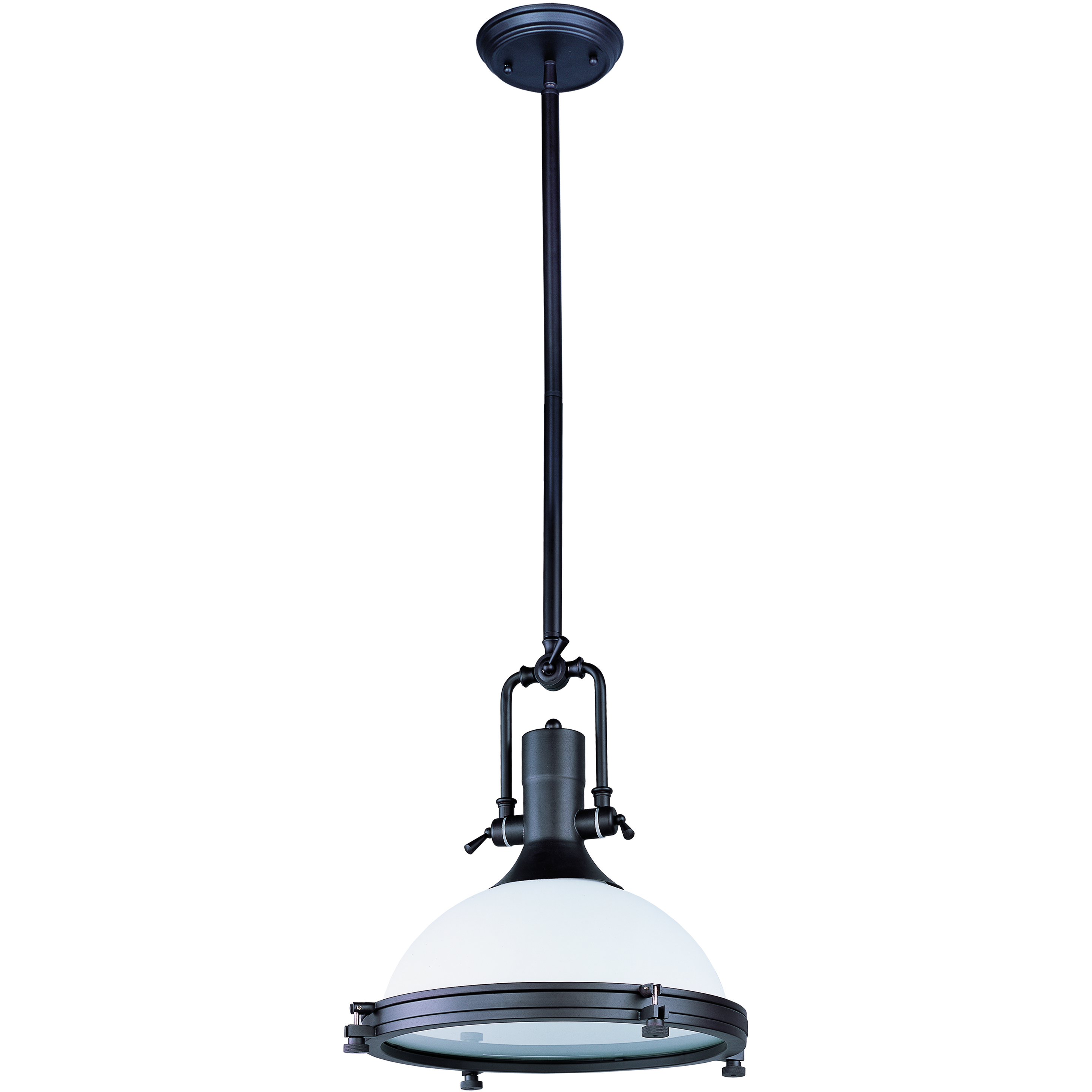 Hi-Bay 1 Light 17.75 inch Bronze Single Pendant Ceiling Light
