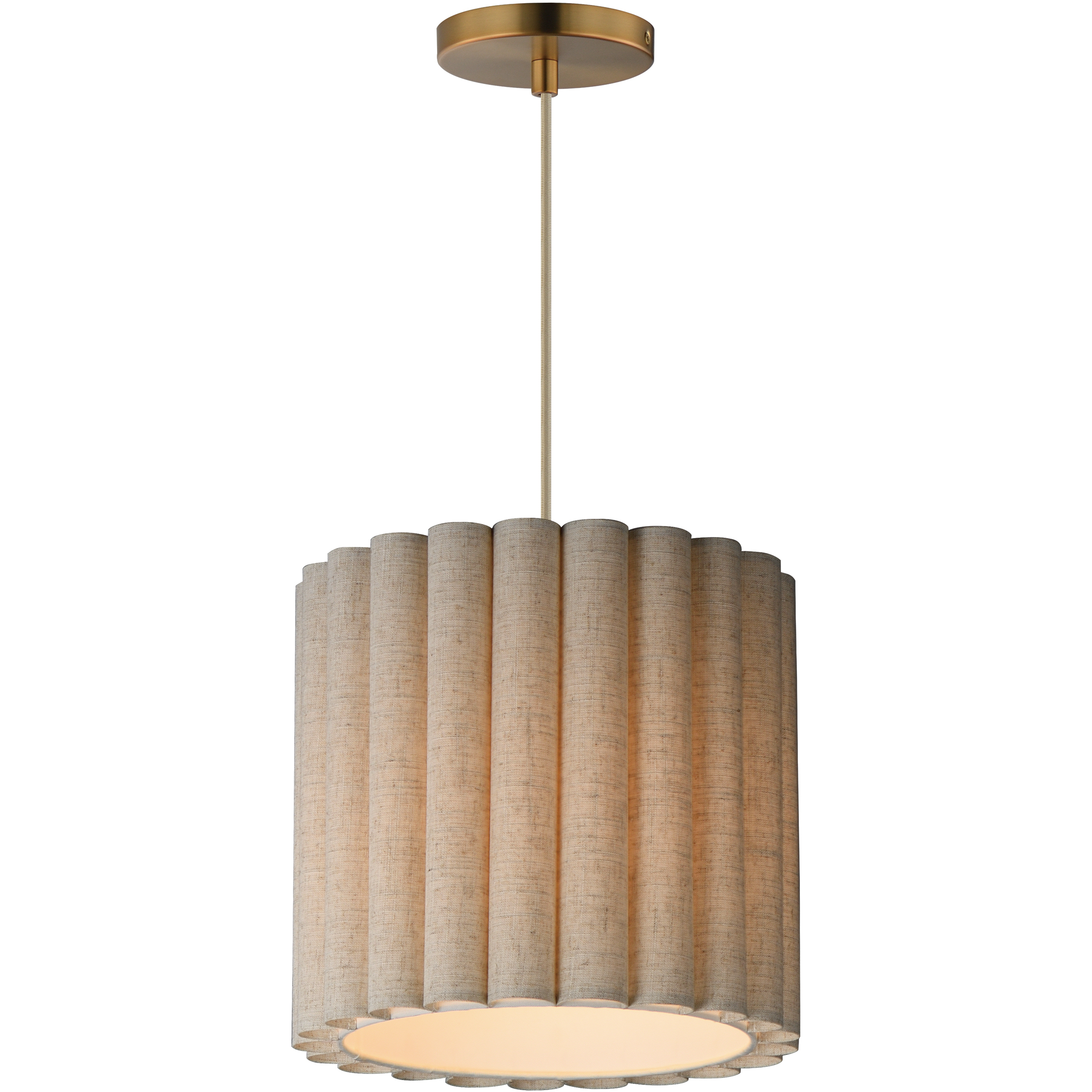 Penelope 1 Light 14.5 inch Natural Aged Brass Single Pendant Ceiling Light