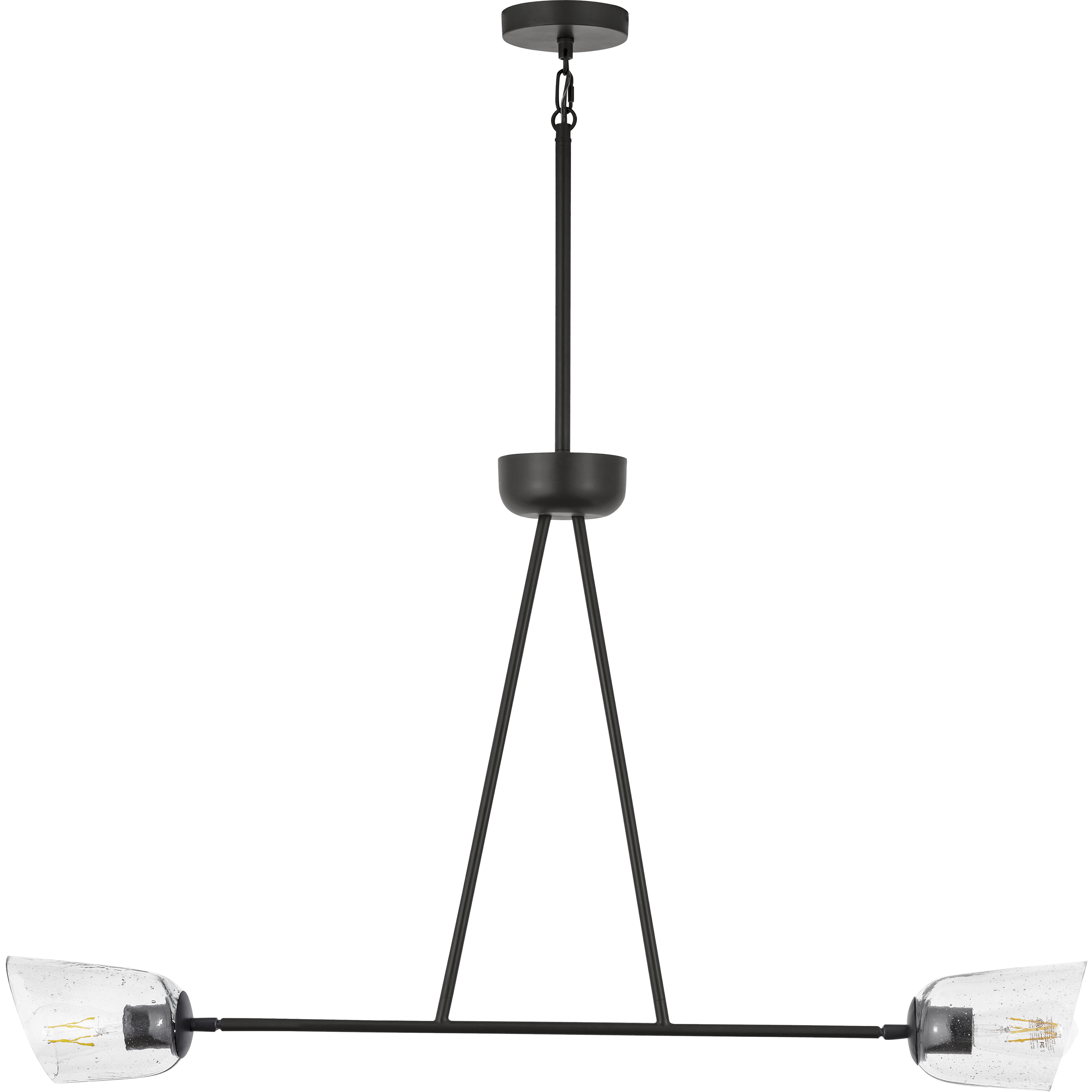 Keppe 2 Light 42 inch Dark Bronze Linear Pendant Ceiling Light
