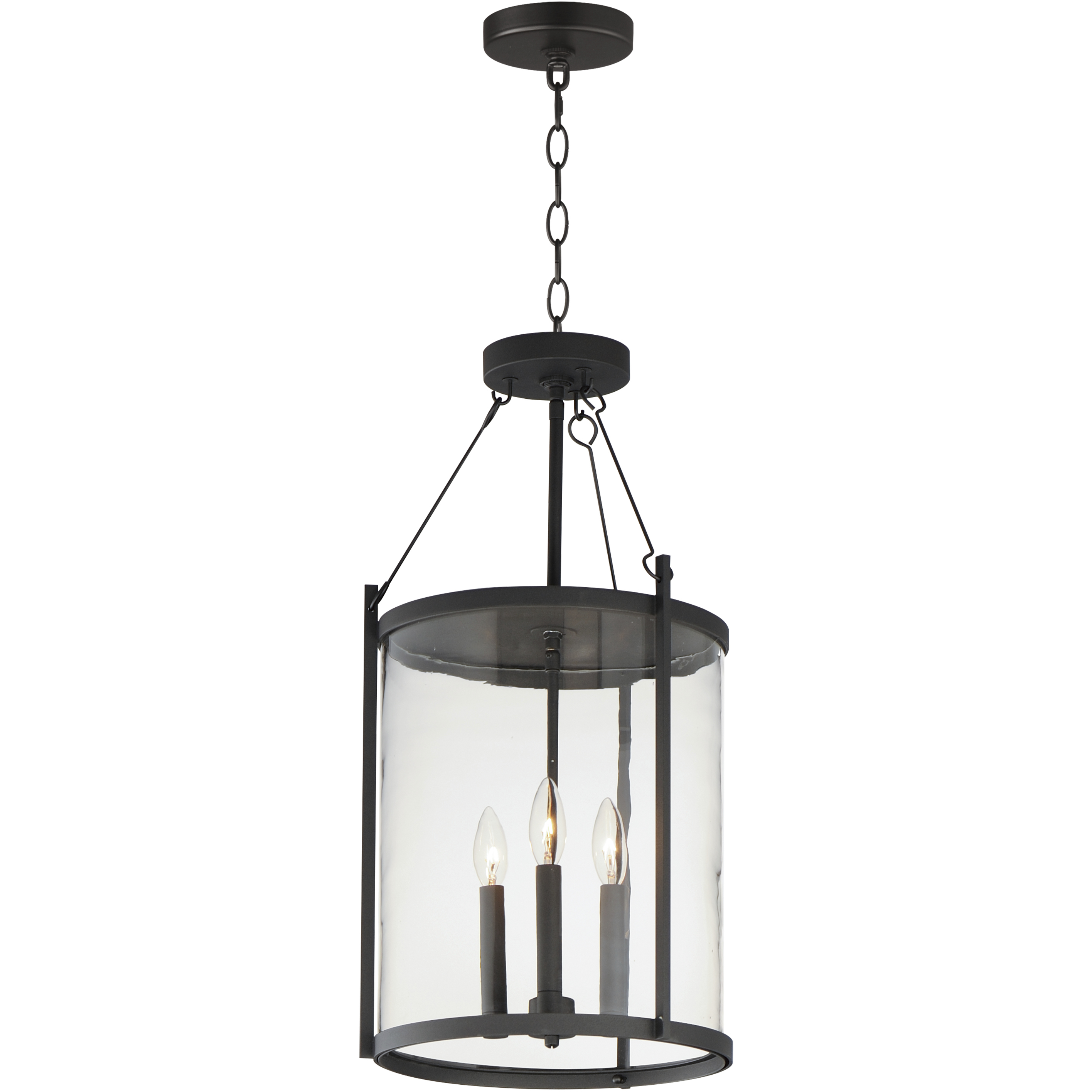 Belfry 3 Light 13 inch Black Outdoor Pendant in Clear