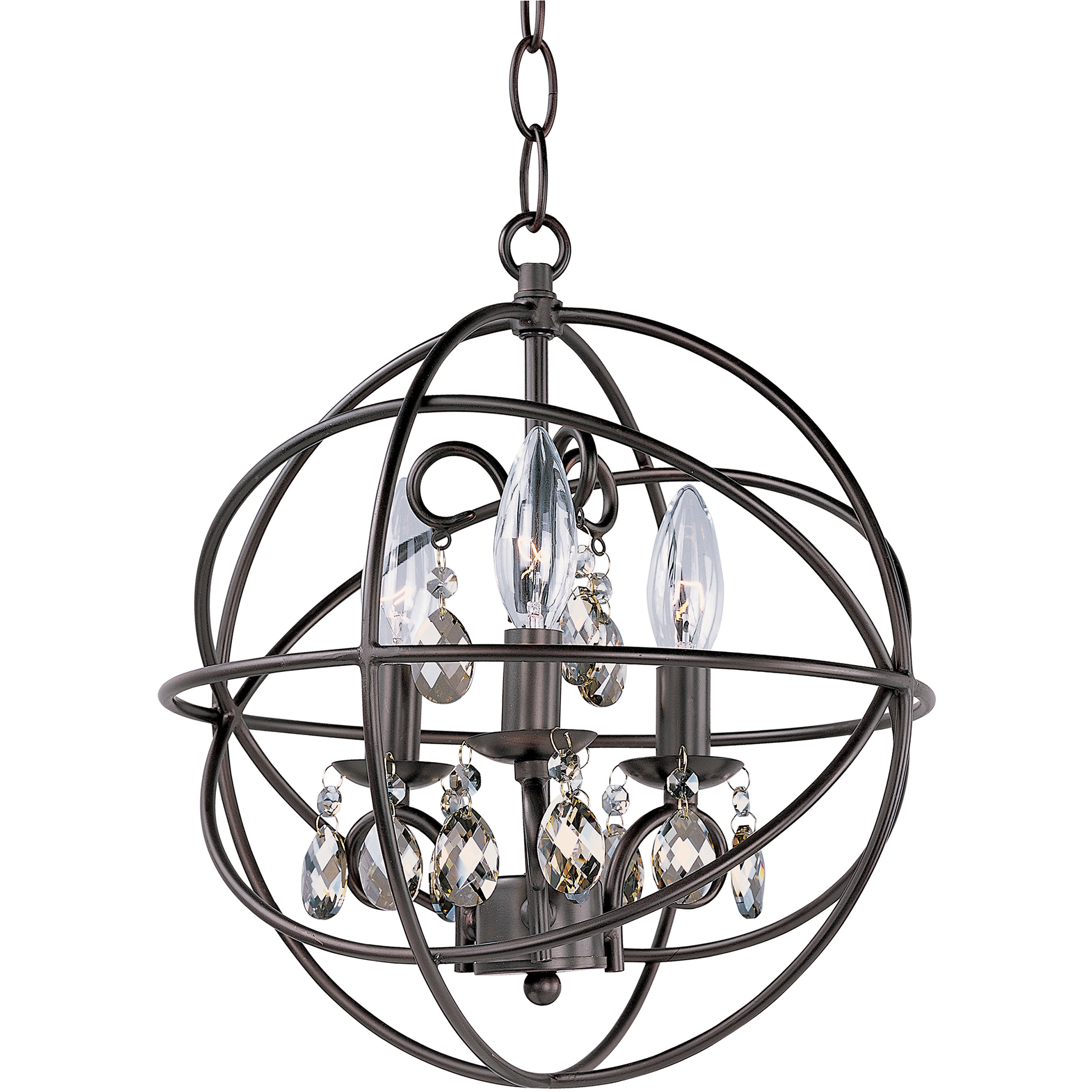 Orbit 3 Light 12 inch Oil Rubbed Bronze Single Pendant Ceiling Light