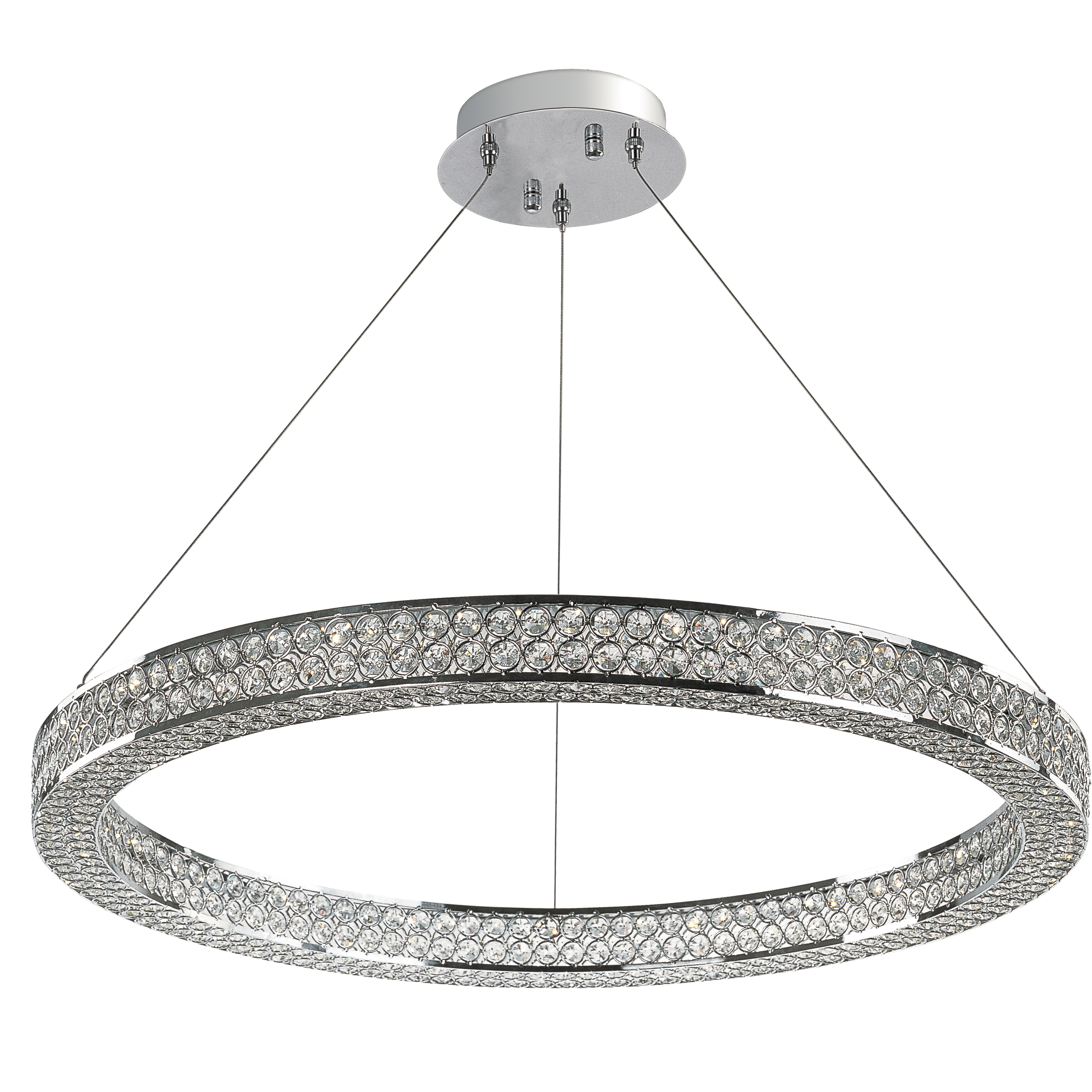 Eternity LED 30 inch Polished Chrome Entry Foyer Pendant Ceiling Light
