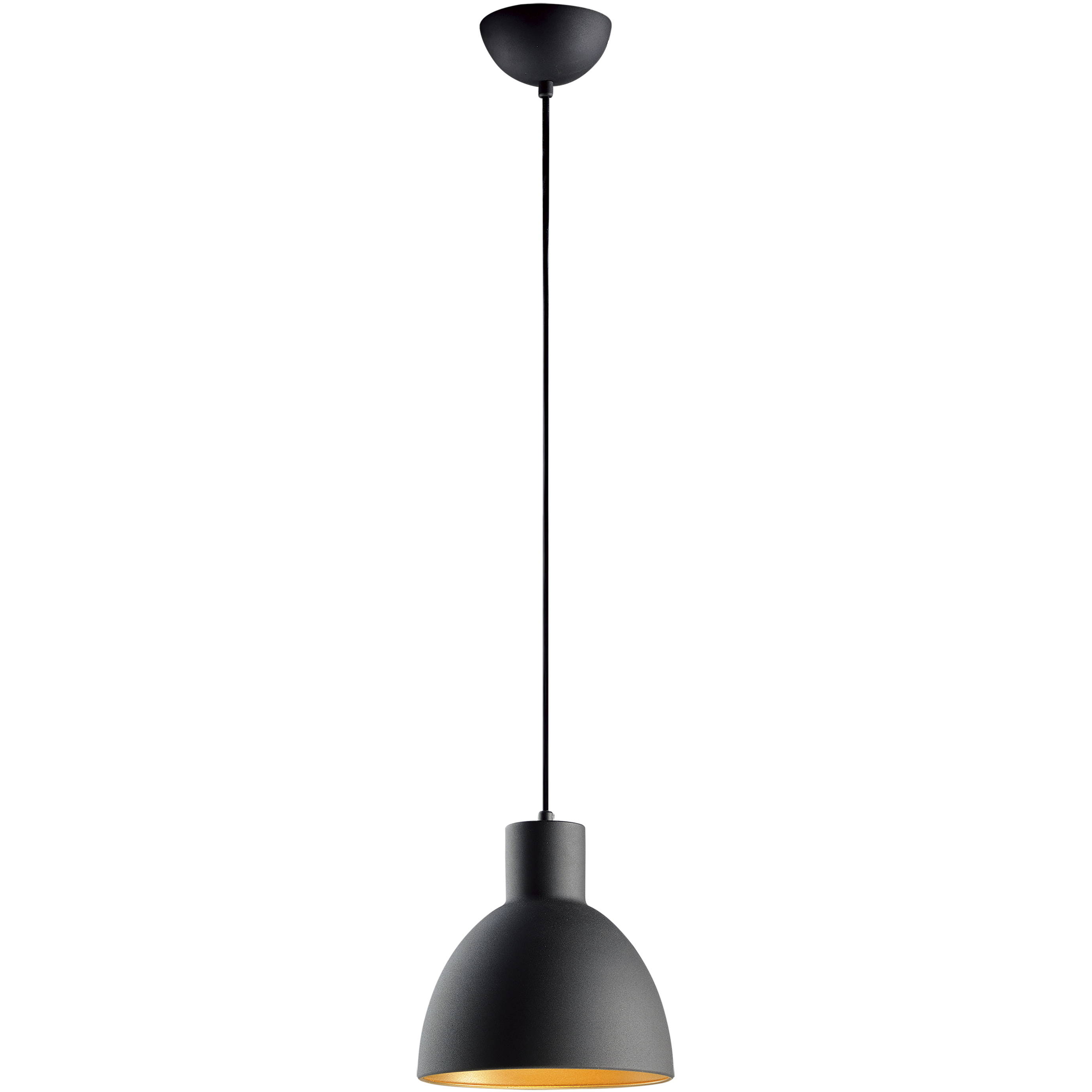 Cora 1 Light 8.75 inch Black and Gold Single Pendant Ceiling Light