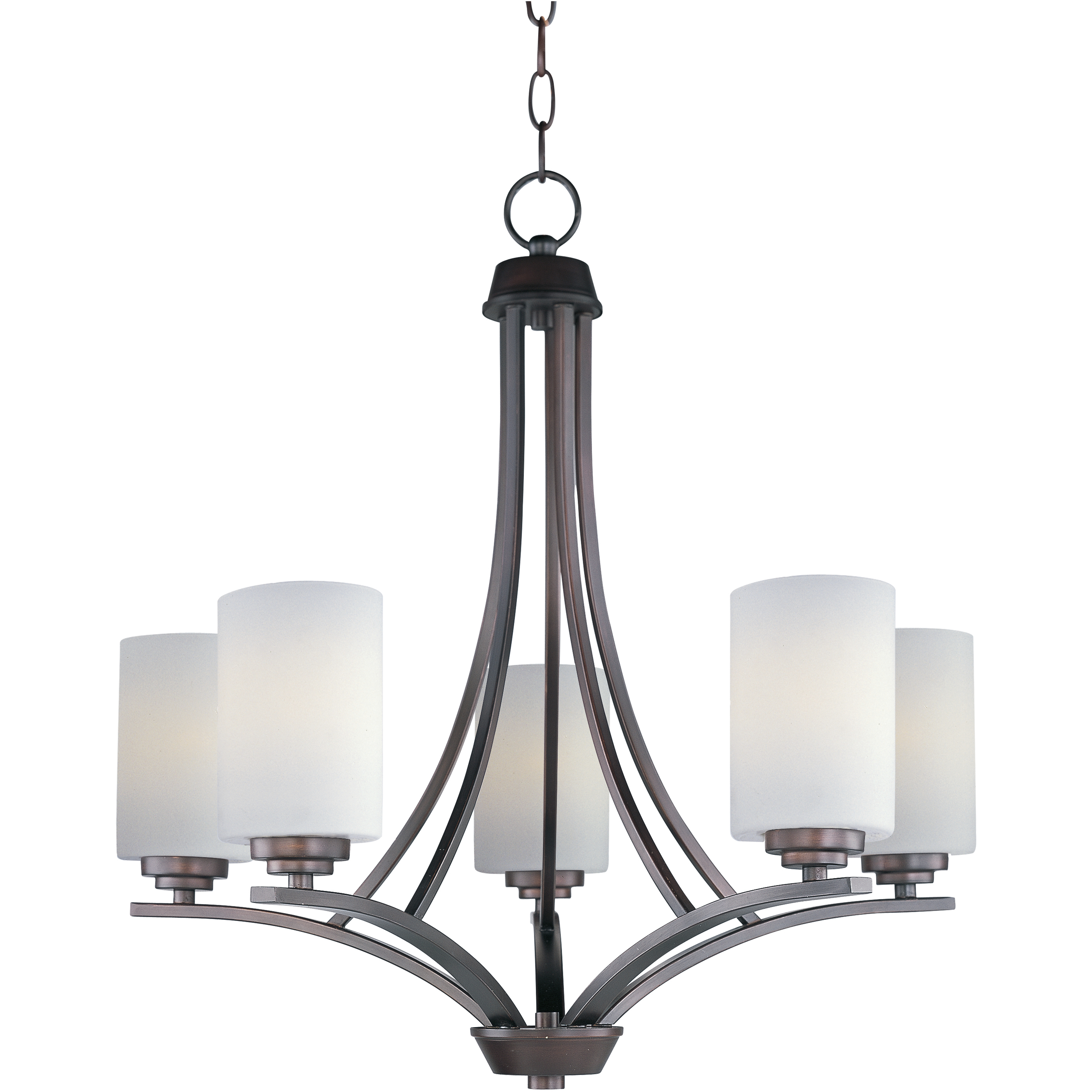 Deven 5 Light 24 inch Oil Rubbed Bronze Single-Tier Chandelier Ceiling Light