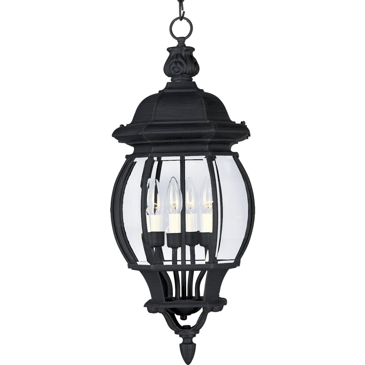 Crown Hill 4 Light 10 inch Black Outdoor Hanging Lantern