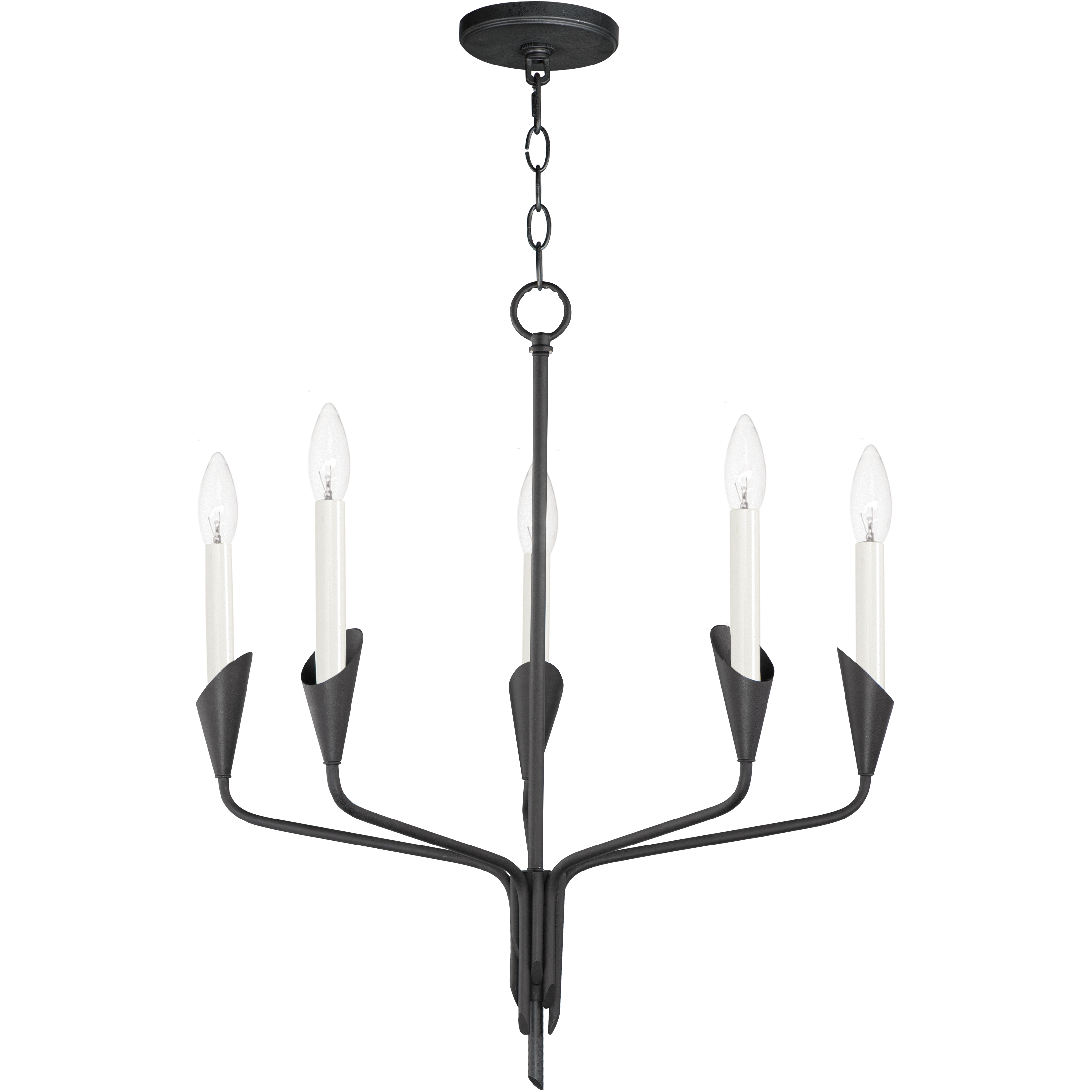 Calyx 5 Light 22 inch Black Chandelier Ceiling Light