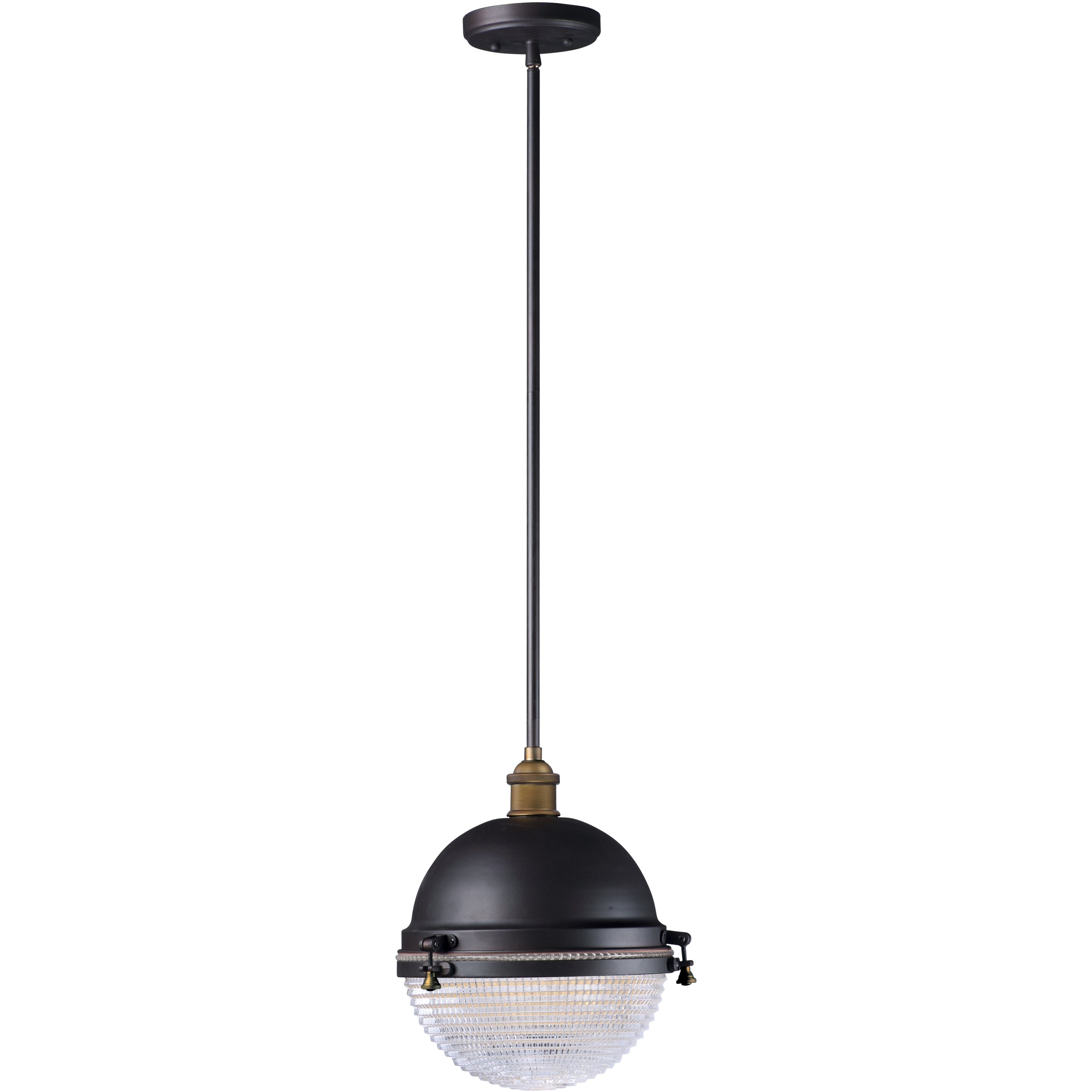 Portside 1 Light 11.75 inch Oil Rubbed Bronze and Antique Brass Outdoor Pendant