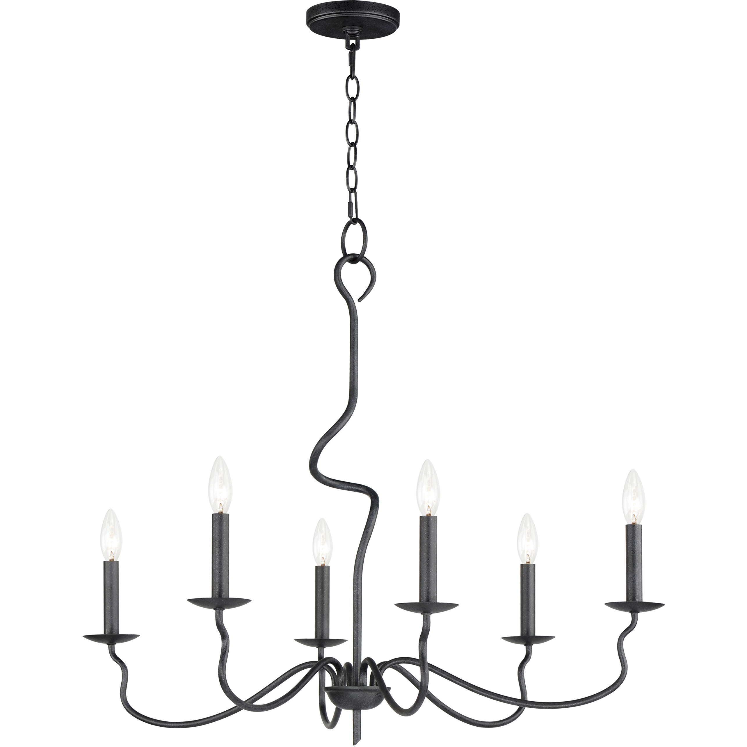 Padrona 6 Light 32.5 inch Black Oxide Chandelier Ceiling Light