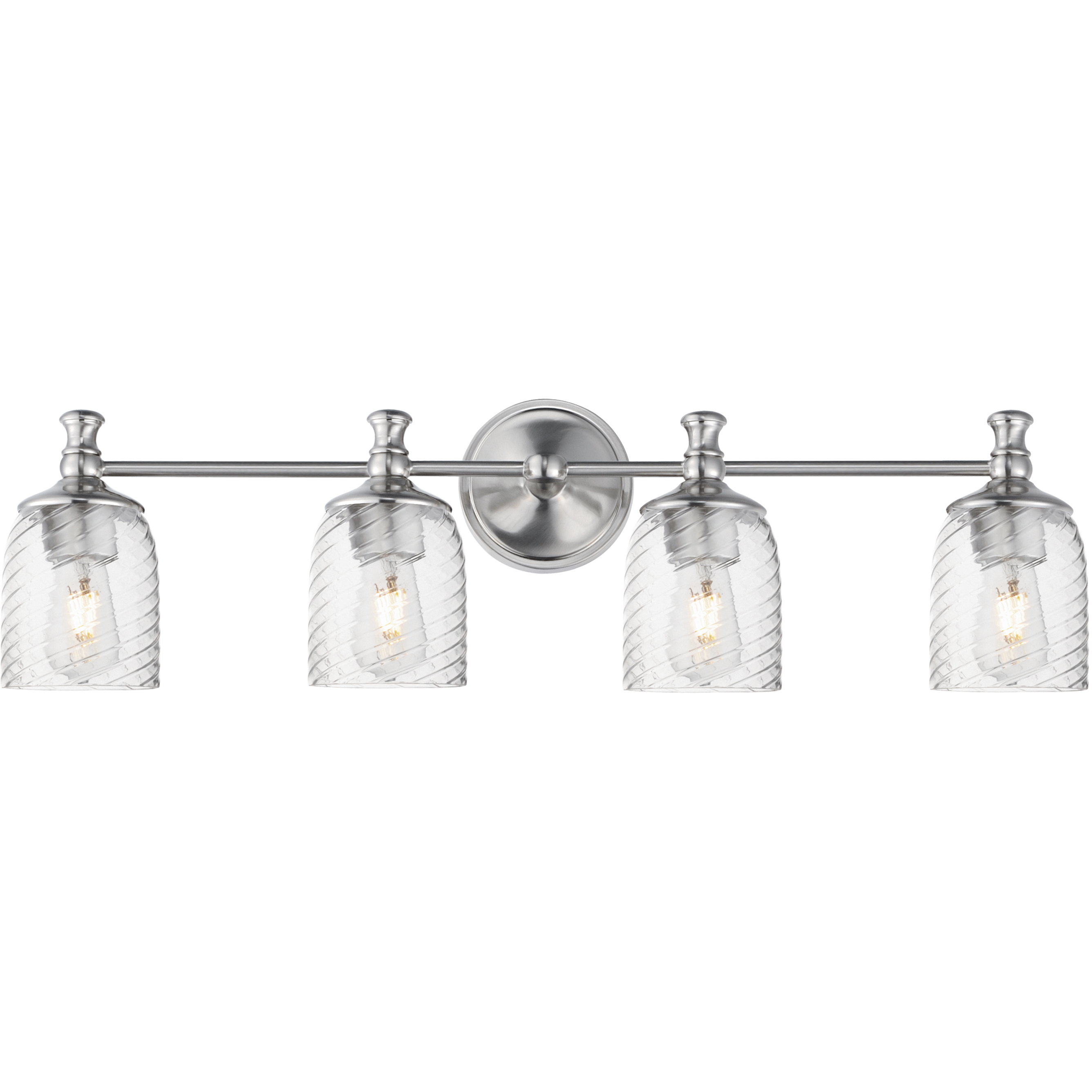 Maxim Lighting 21354CRSN Swirl 4 Light 32.5 inch Satin Nickel Bath
