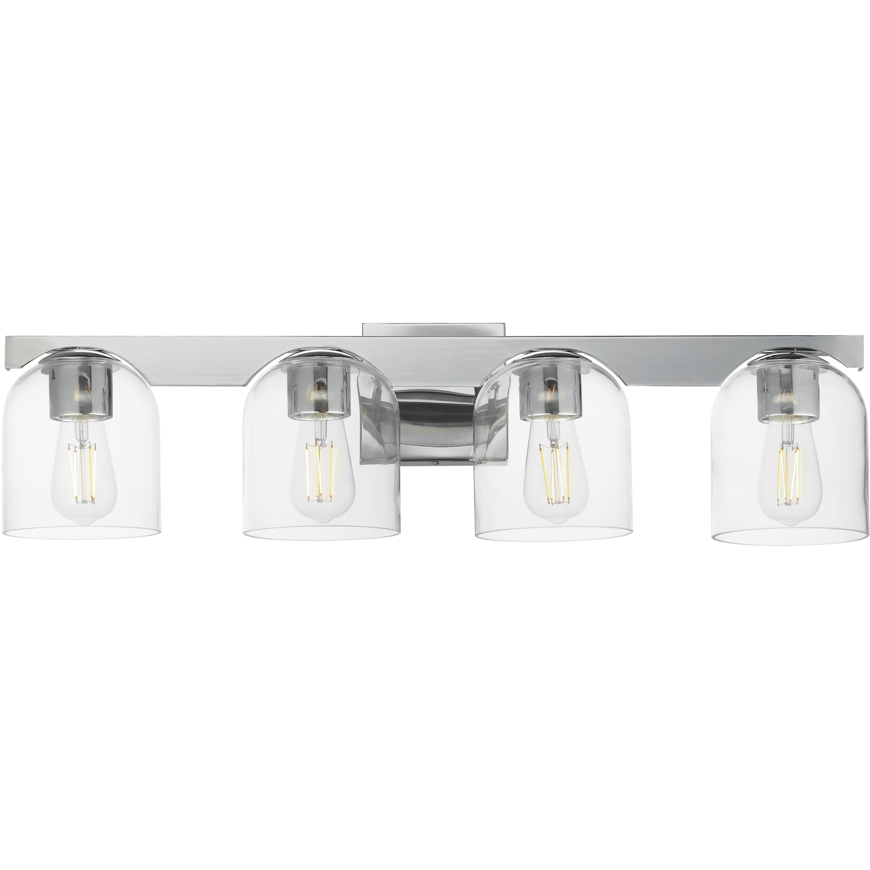 Scoop LED 29.5 inch Polished Chrome Bath Vanity Wall Light in Clear