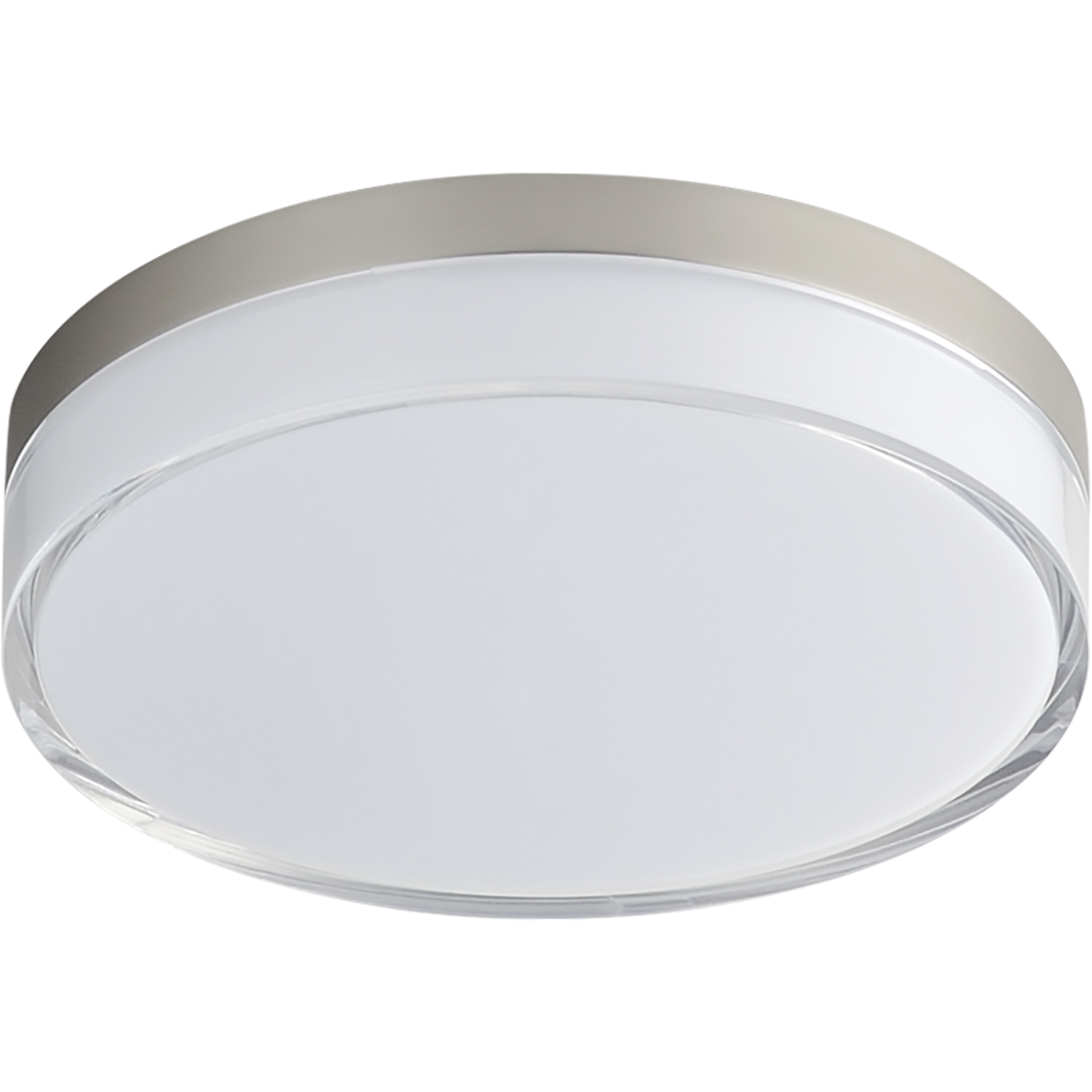 Edge LED 7 inch Satin Nickel Flush Mount Ceiling Light in White