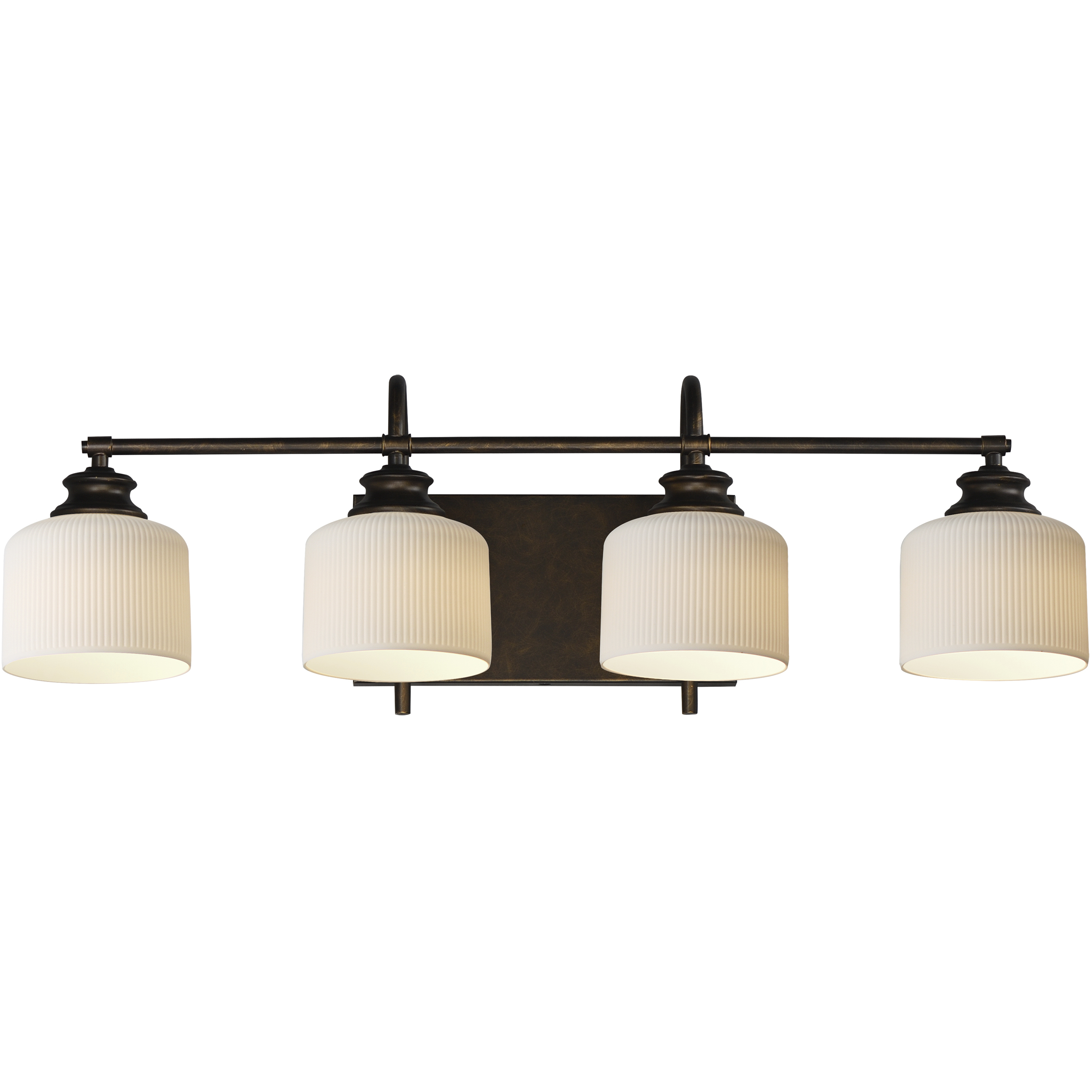 Bisque 4 Light 32 inch Oil Rubbed Bronze Bath Vanity Wall Light
