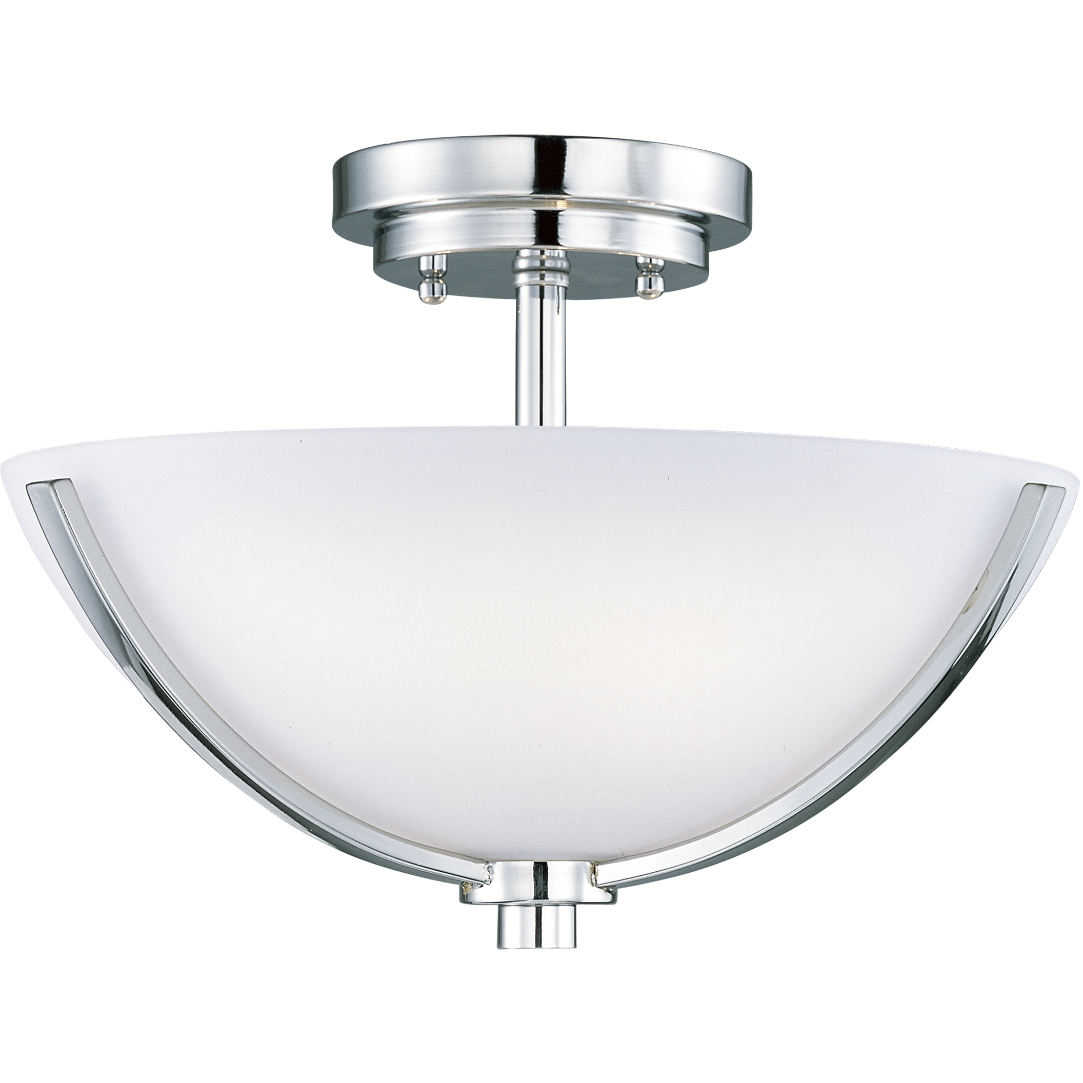 Rocco 3 Light 14 inch Polished Chrome Semi-Flush Mount Ceiling Light