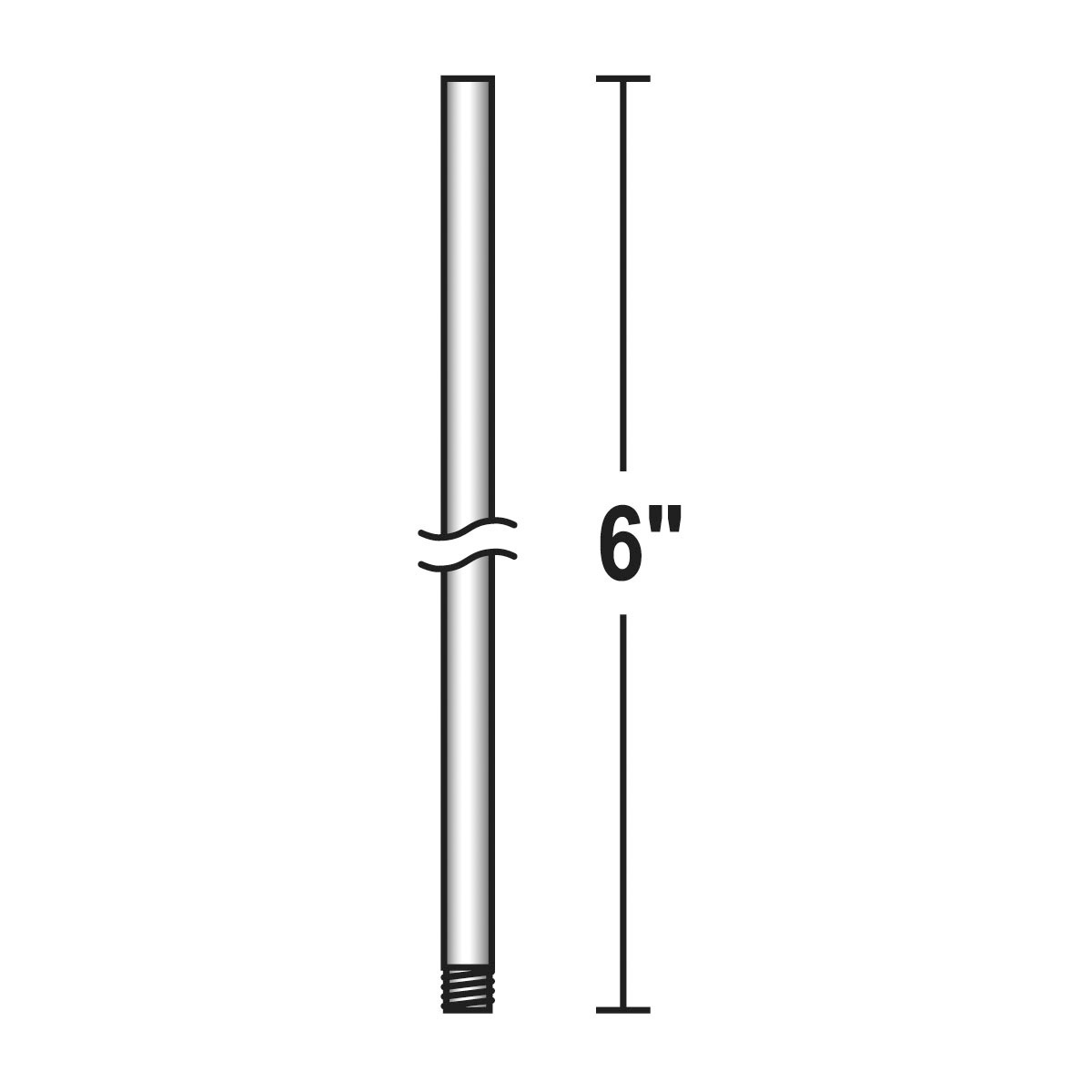 San Gabriel Black Fan Extension Stem