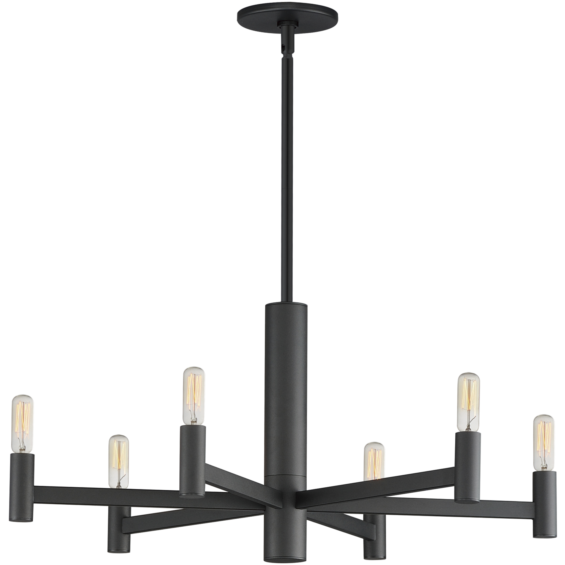Emana 6 Light 25.5 inch Black Chandelier Ceiling Light