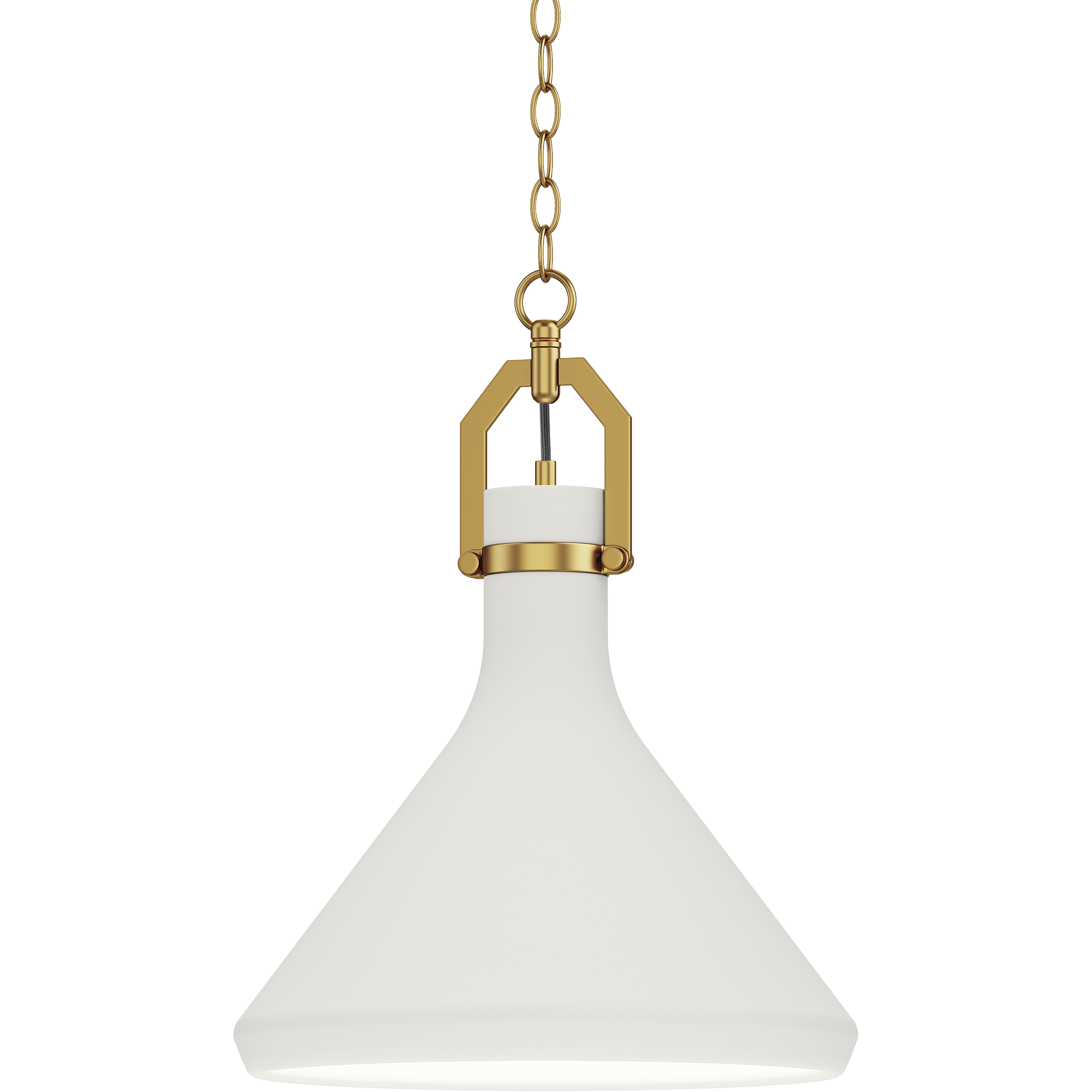 Lumi 1 Light 13 inch Satin Brass Single Pendant Ceiling Light
