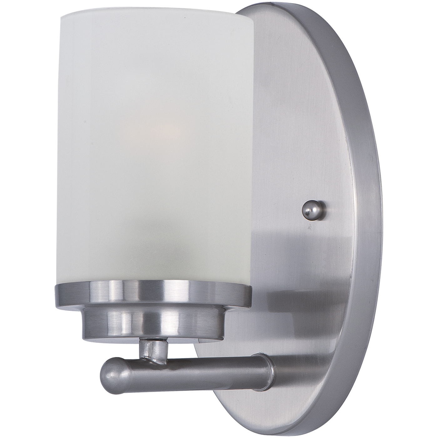 Corona 1 Light 6 inch Satin Nickel Bath Vanity Wall Light in Frosted