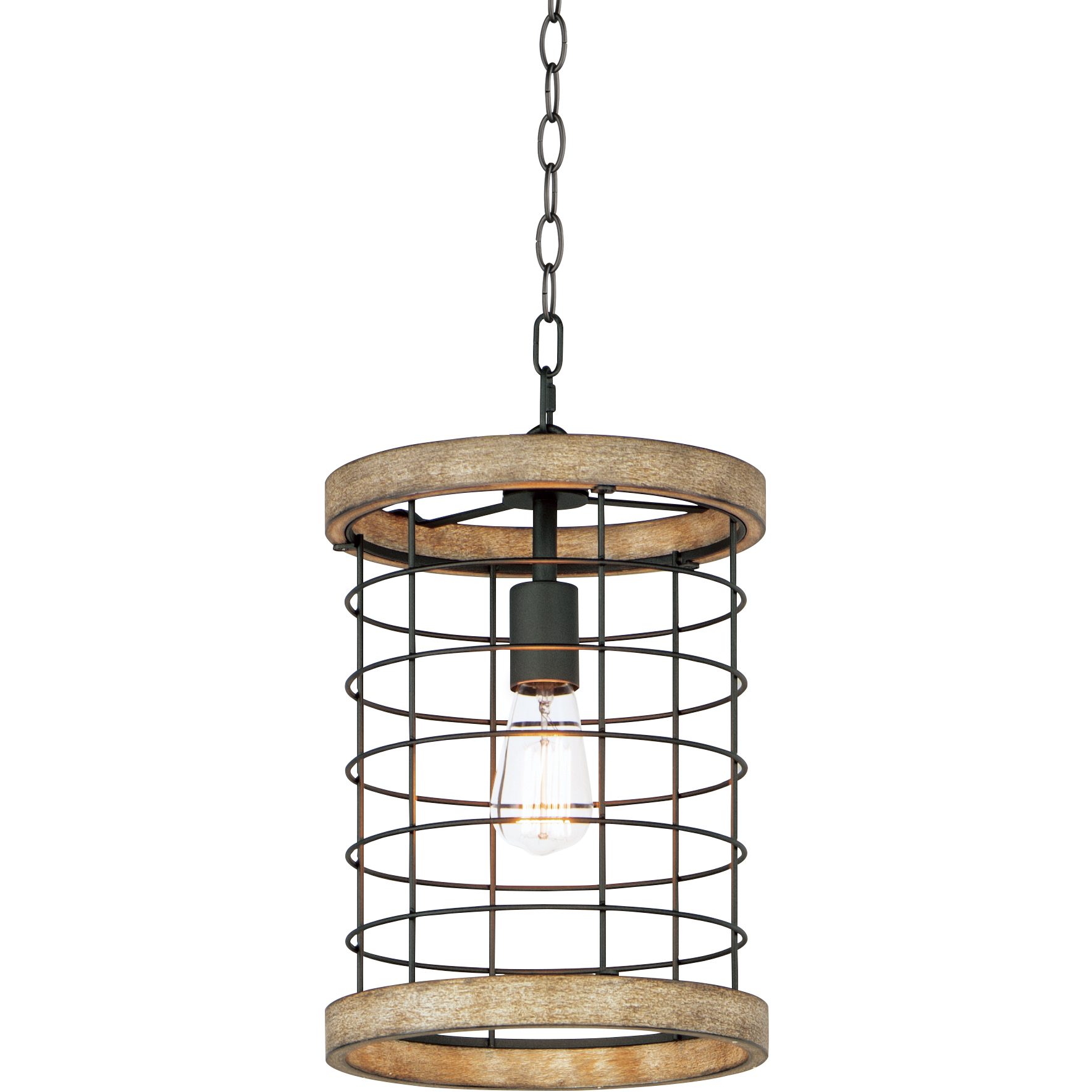 Homestead 1 Light 10 inch Driftwood and Black Single Pendant Ceiling Light