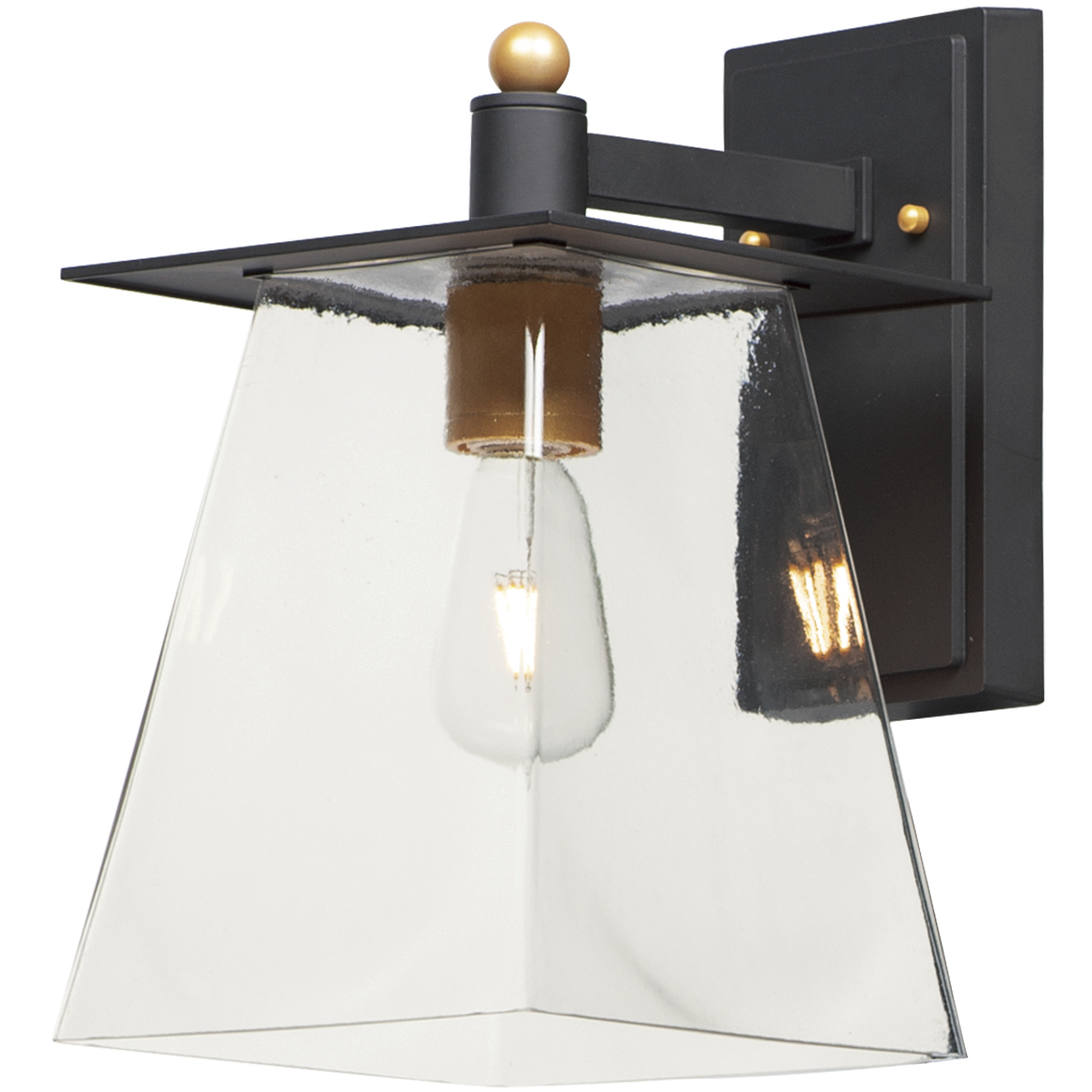 Chalet LED 13 inch Bronze and Gold Outdoor Wall Mount
