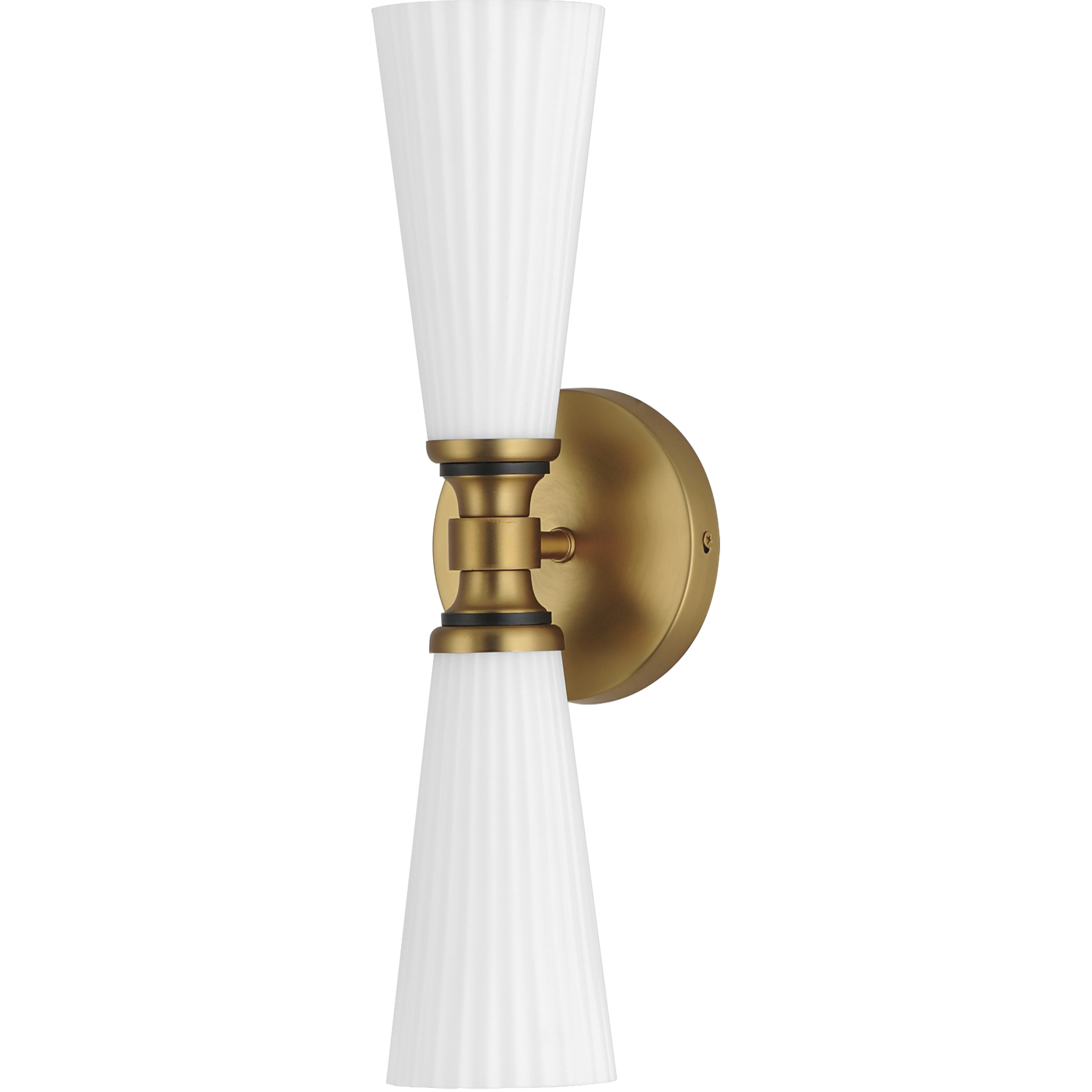 Krevat 2 Light 5 inch Black and Natural Aged Brass Wall Sconce Wall Light
