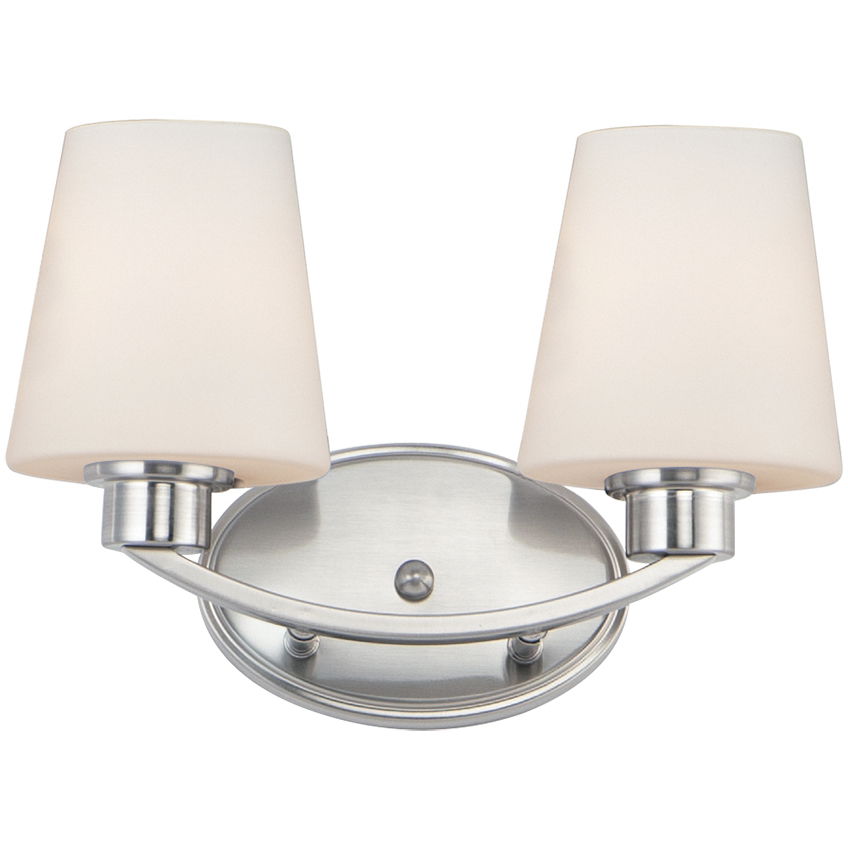 Shelter 2 Light 13 inch Satin Nickel Bath Vanity Wall Light
