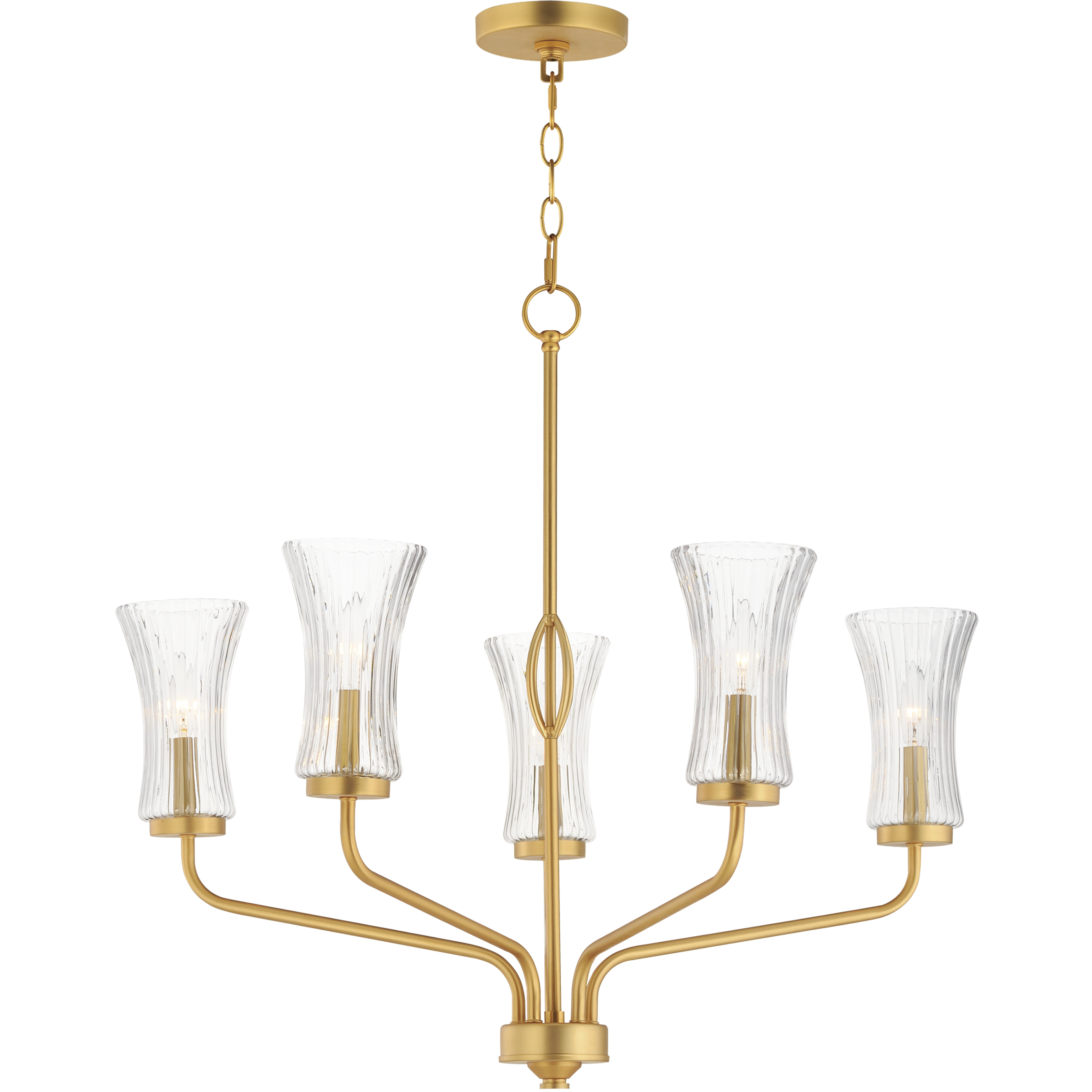 Camelot 5 Light 28.25 inch Natural Aged Brass Chandelier Ceiling Light