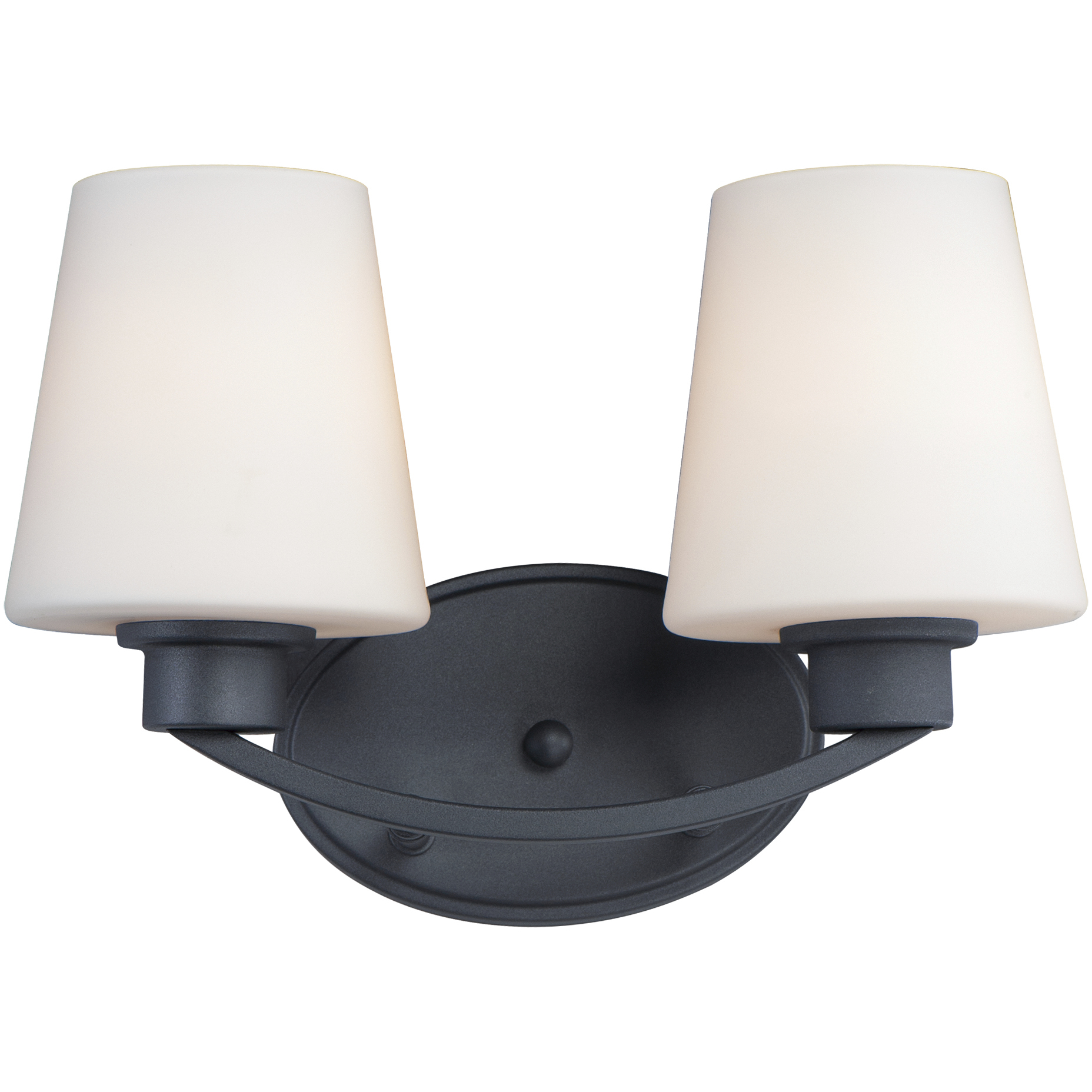 Shelter 2 Light 13 inch Black Bath Vanity Wall Light