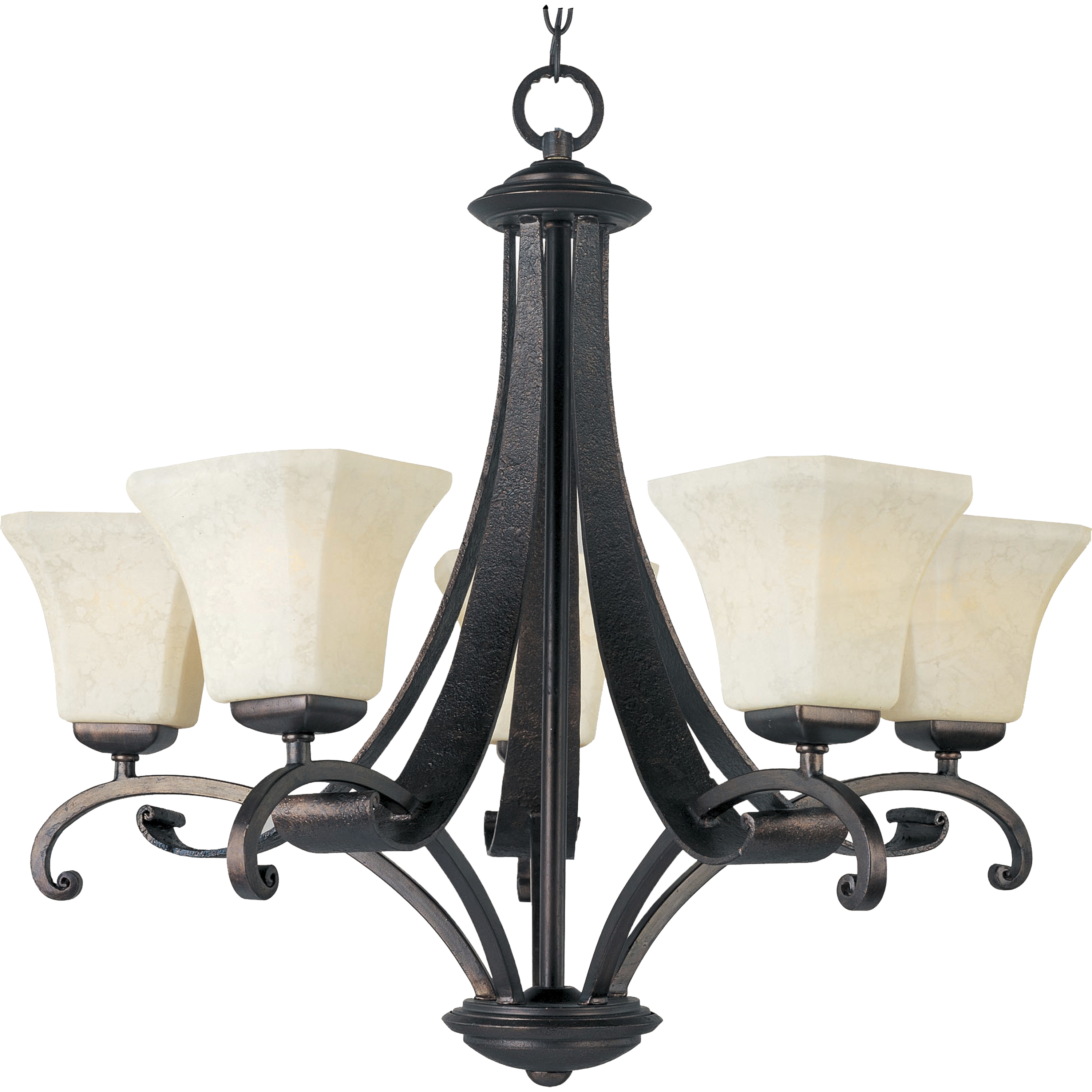 Oak Harbor 5 Light 28 inch Rustic Burnished Single-Tier Chandelier Ceiling Light