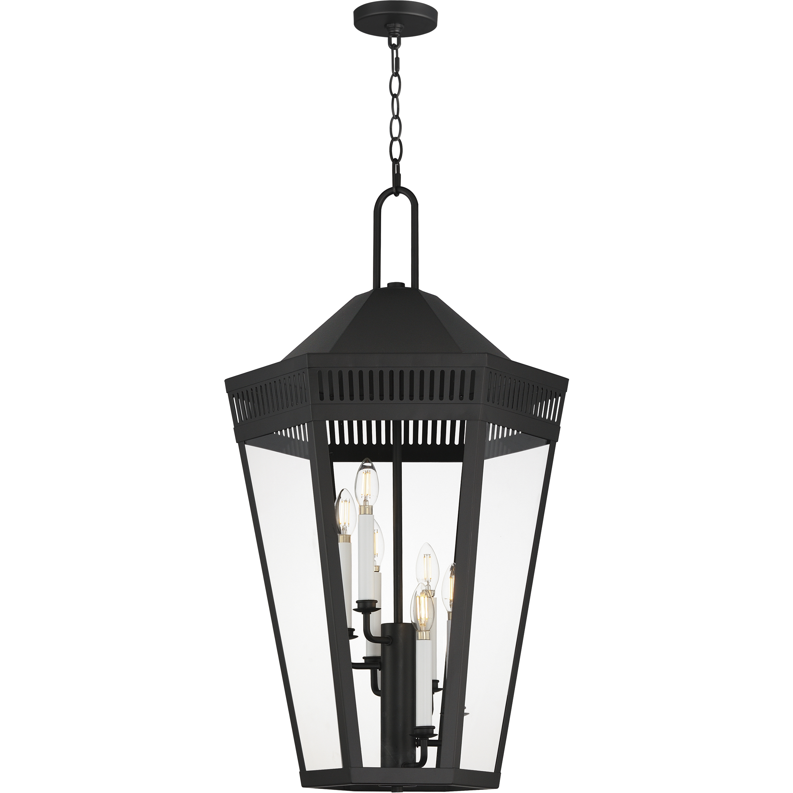 Oxford 6 Light 17 inch Black Outdoor Pendant