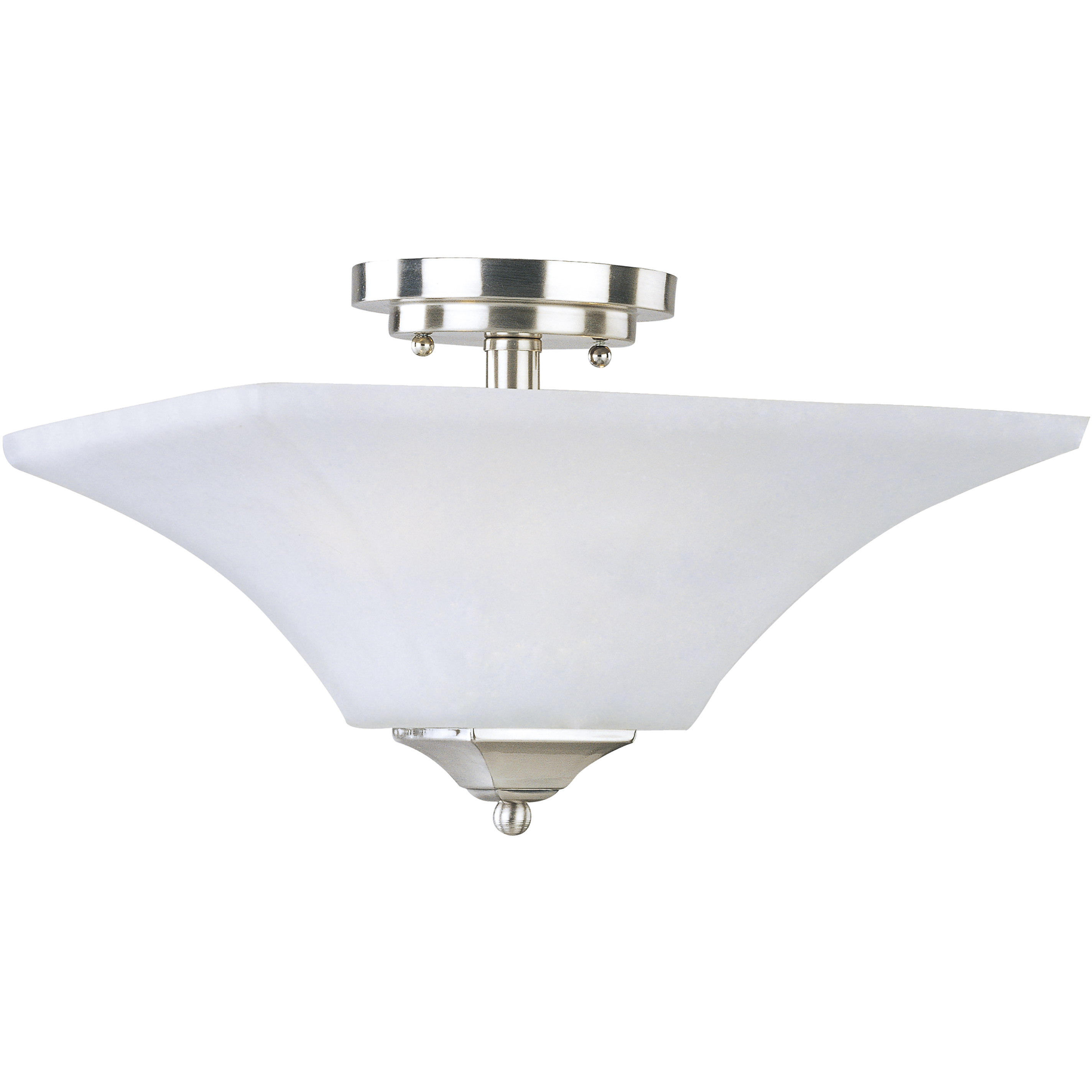 Aurora 2 Light 13 inch Satin Nickel Semi-Flush Mount Ceiling Light