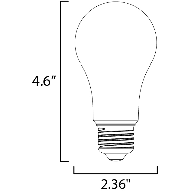 Glow LED A19 E26 Medium 12 watt 120 3000K Bulb