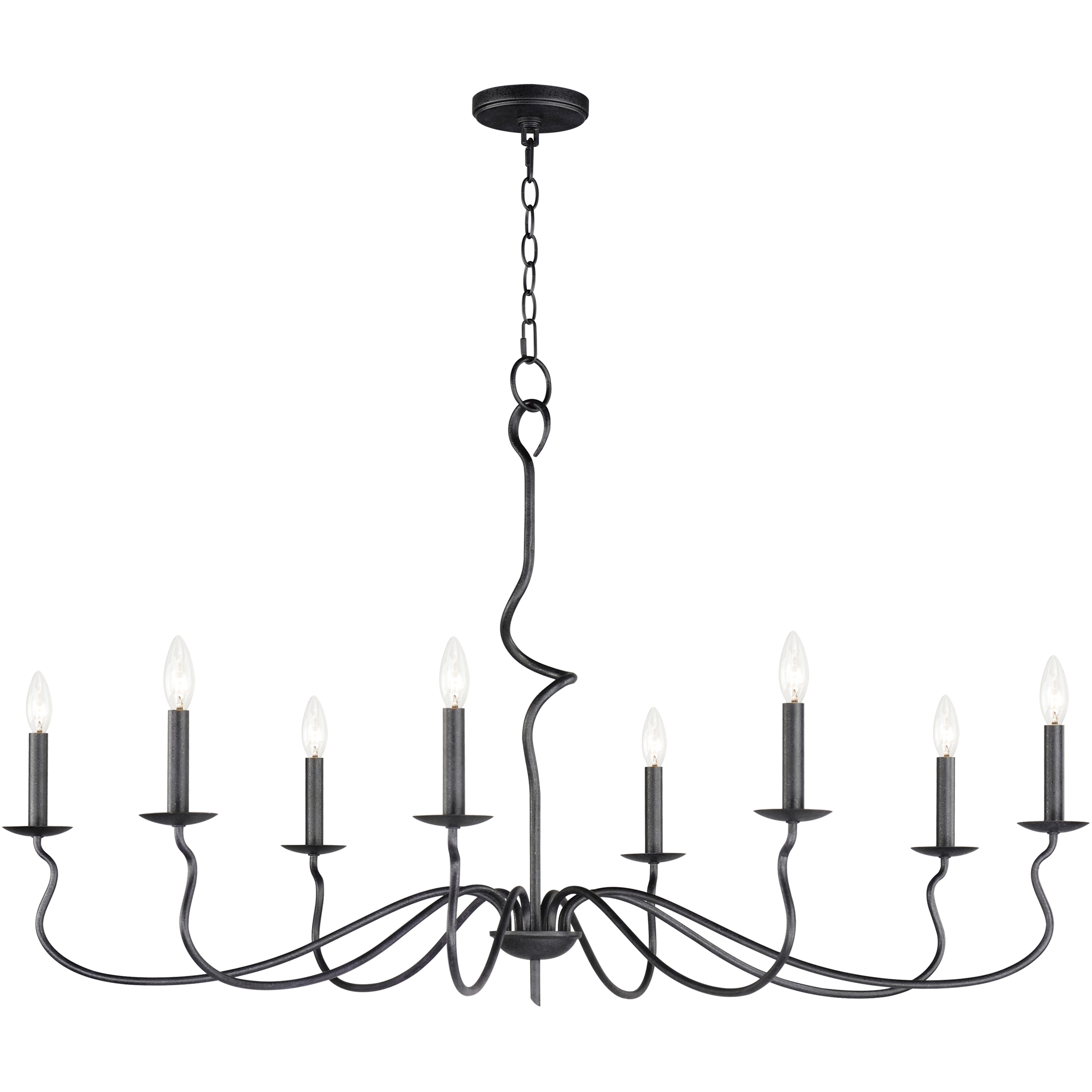 Padrona 8 Light 48.5 inch Black Oxide Chandelier Ceiling Light
