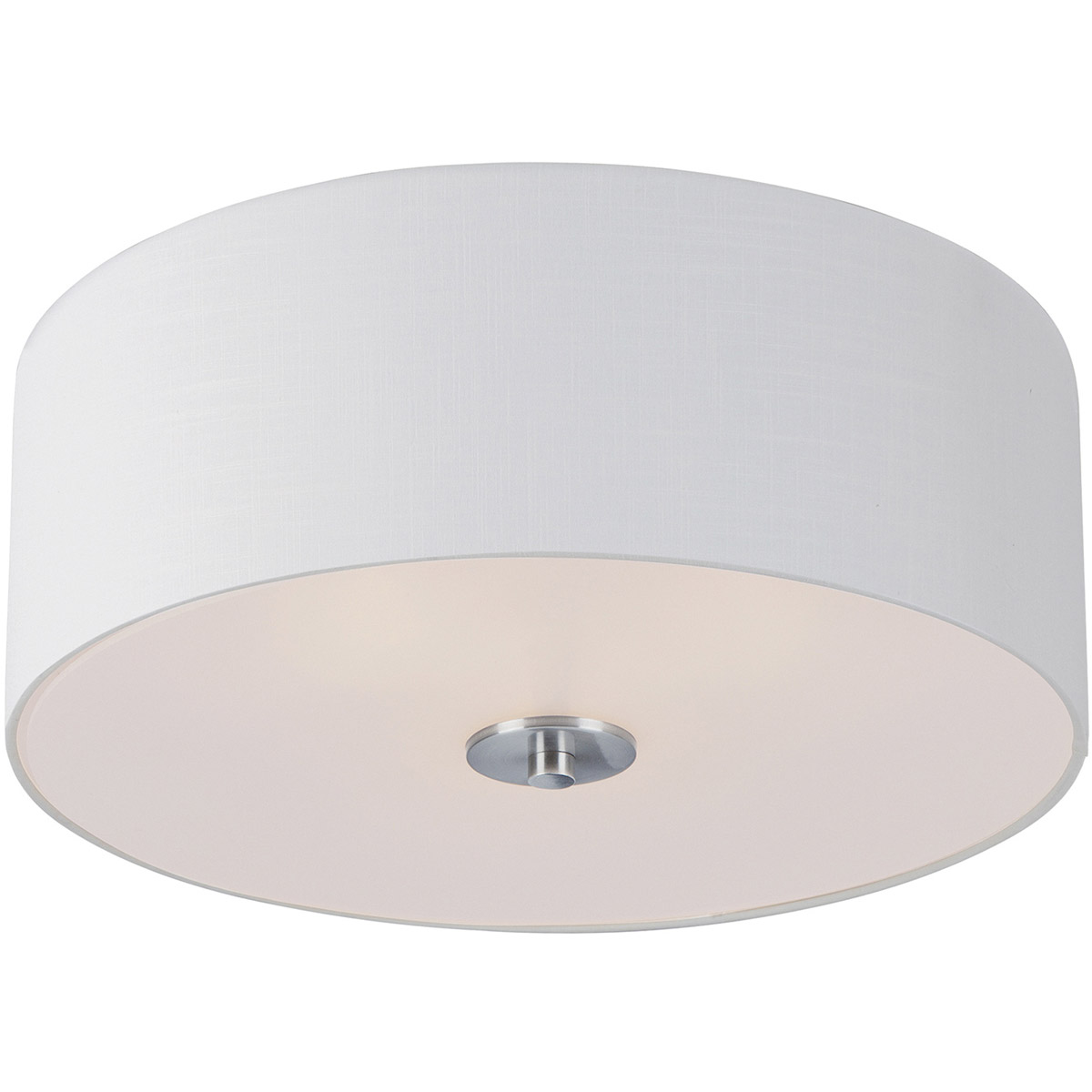 Maxim 10010WLSN Bongo 3 Light 18 inch Satin Nickel Flush