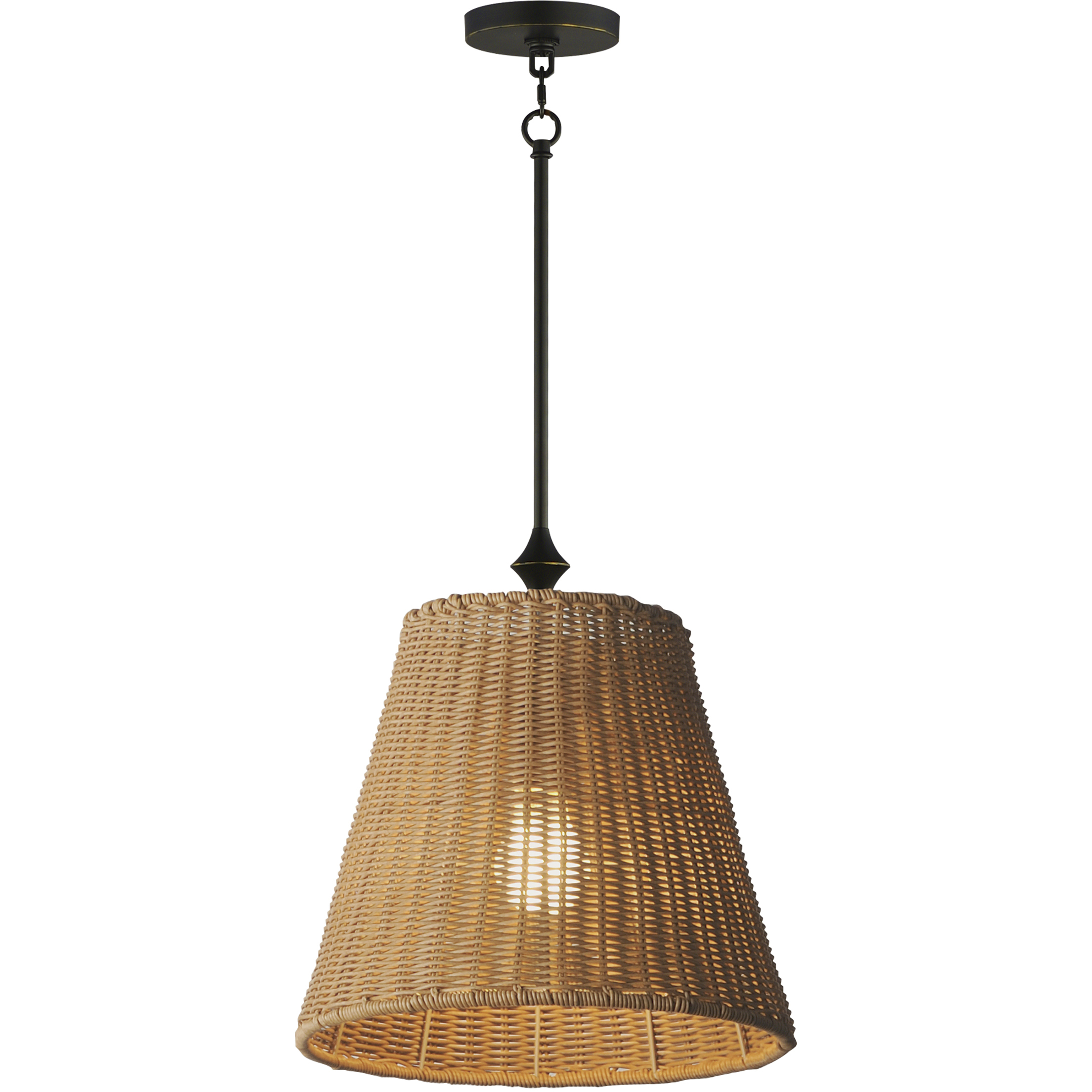 Baja 1 Light 12 inch Dark Bronze Single Pendant Ceiling Light