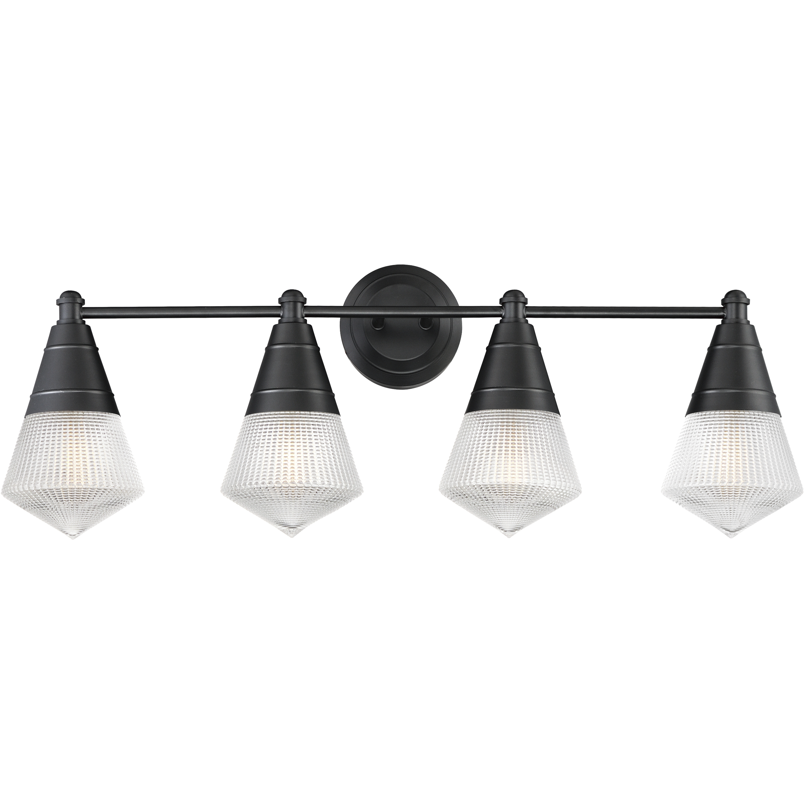 Hargreaves 4 Light 33.25 inch Black Bath Vanity Wall Light