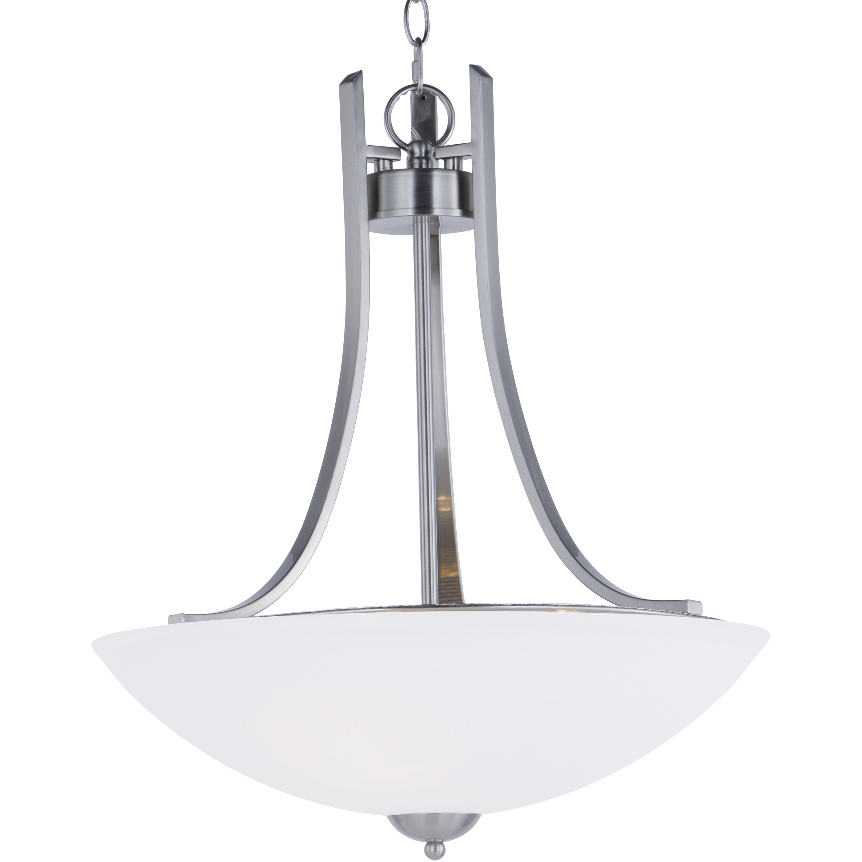 Taylor 3 Light 19.5 inch Satin Nickel Invert Bowl Pendant Ceiling Light