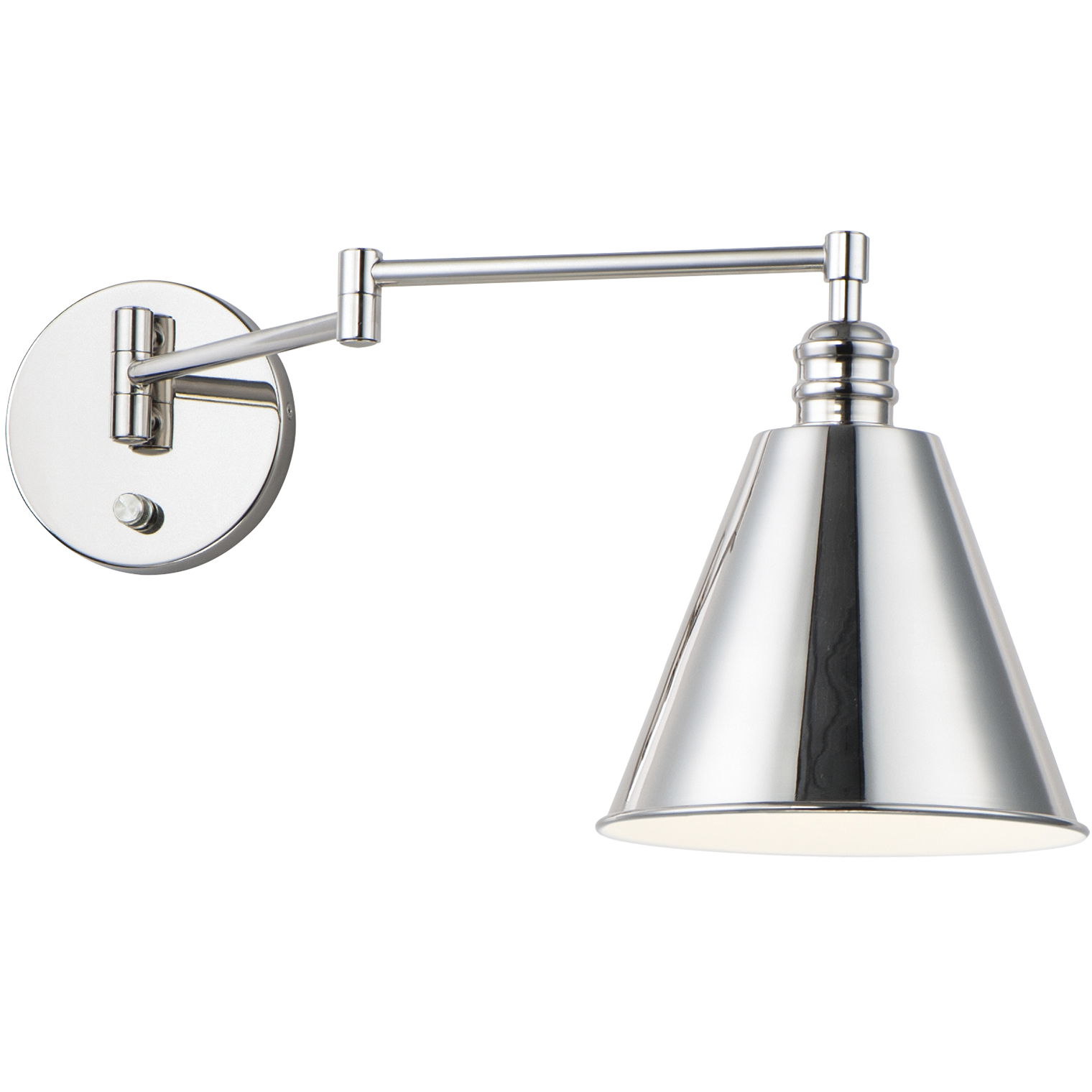 Library 1 Light 8 inch Polished Nickel Wall Sconce Wall Light